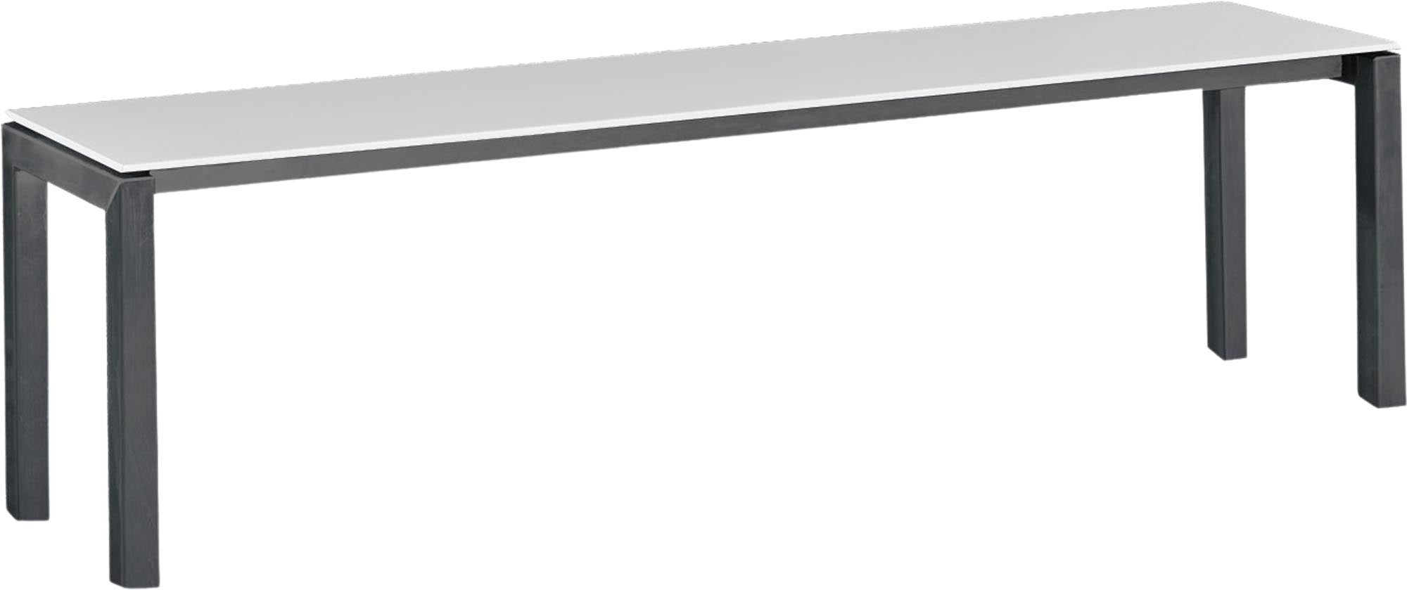 Luzern Glasfaser-Gartenbank Decor 160x32 in Weiss präsentiert im Onlineshop von KAQTU Design AG. Gartenbank ist von Schaffner