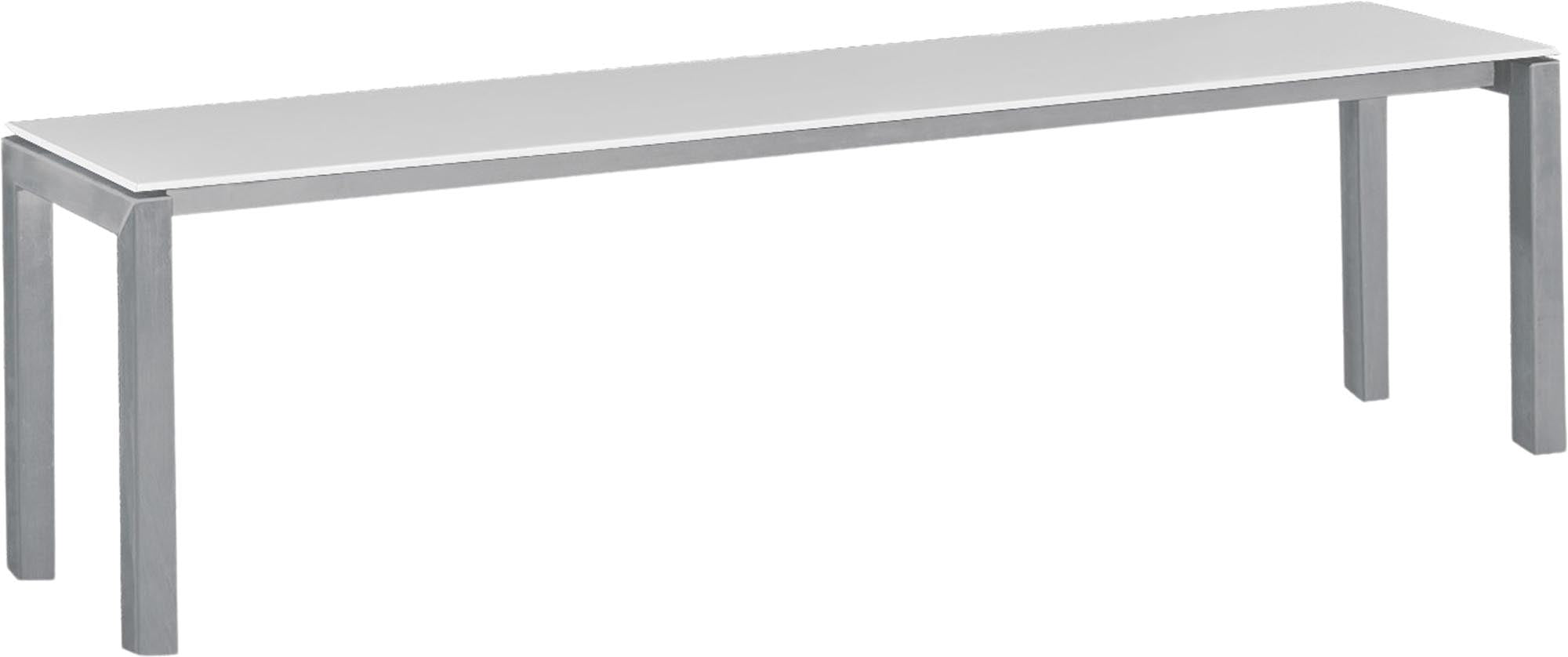 Luzern Glasfaser-Gartenbank Decor 160x32 in Weiss präsentiert im Onlineshop von KAQTU Design AG. Gartenbank ist von Schaffner