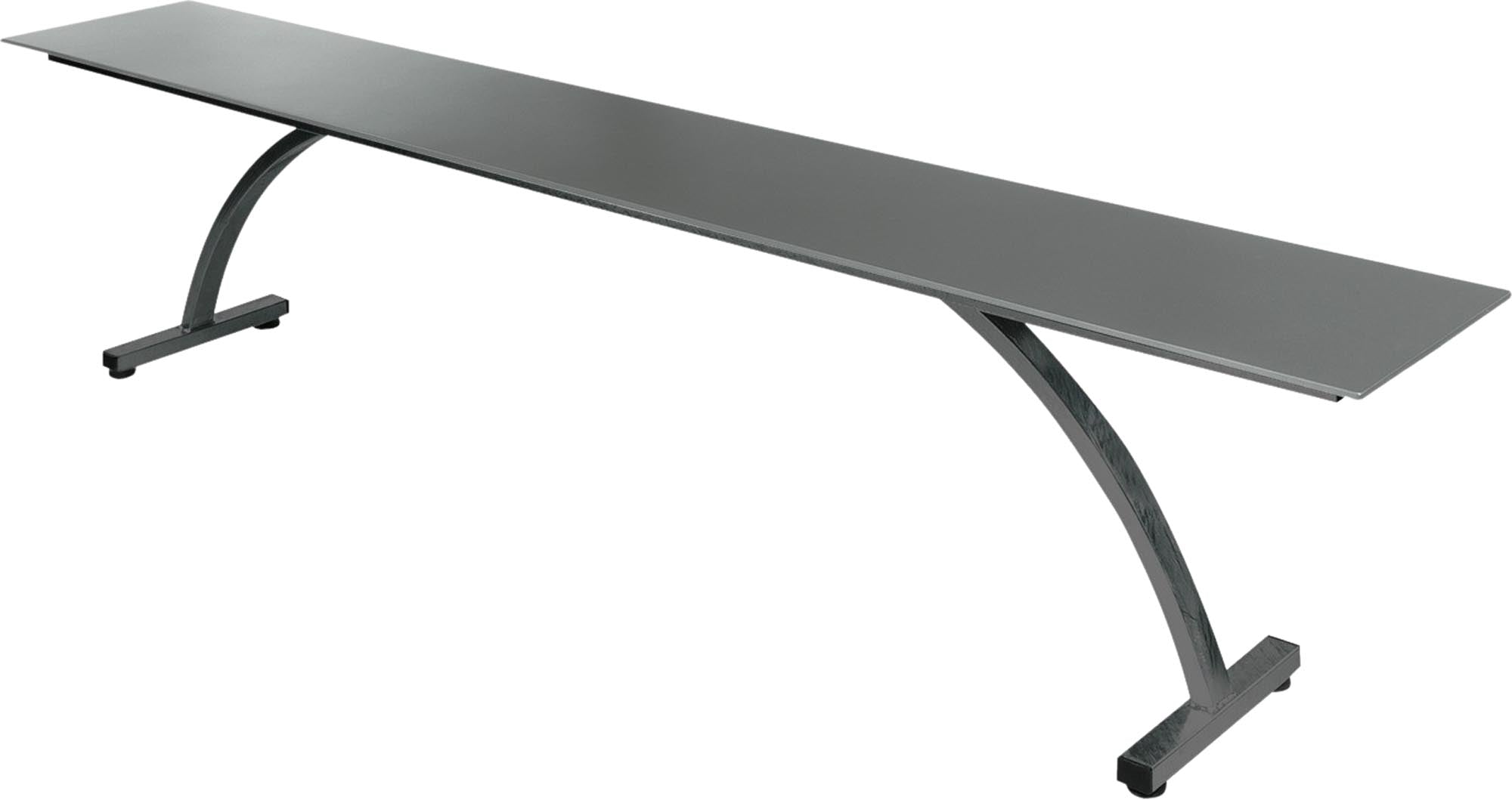Bernardino Gartenbank aus Glasfasern 220x32 in Alusilber präsentiert im Onlineshop von KAQTU Design AG. Gartenbank ist von Schaffner