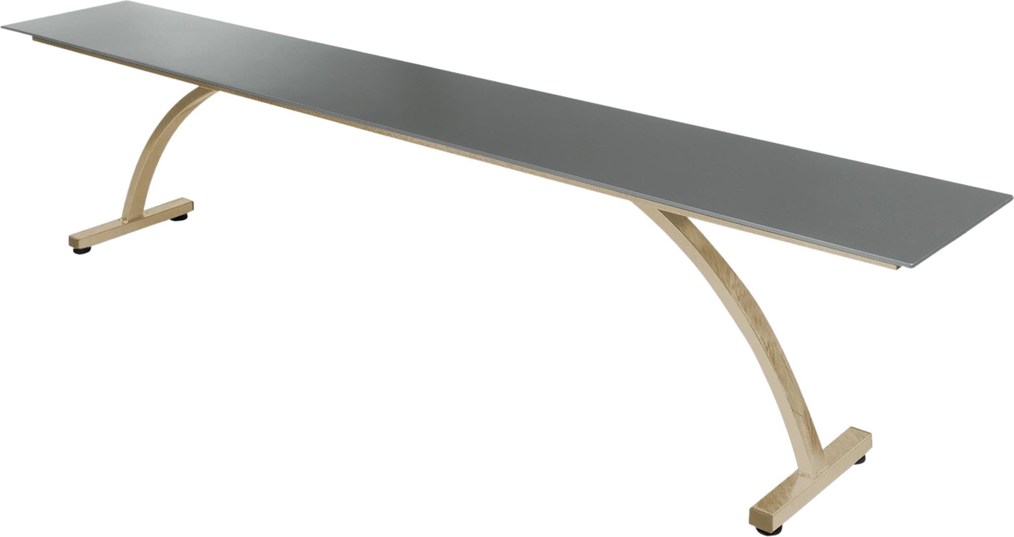 Bernardino Gartenbank aus Glasfasern 220x32 in Alusilber präsentiert im Onlineshop von KAQTU Design AG. Gartenbank ist von Schaffner