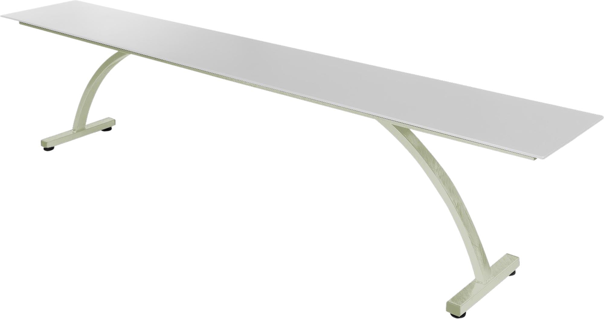 Bernardino Gartenbank aus Glasfasern 220x32 in Weiss präsentiert im Onlineshop von KAQTU Design AG. Gartenbank ist von Schaffner