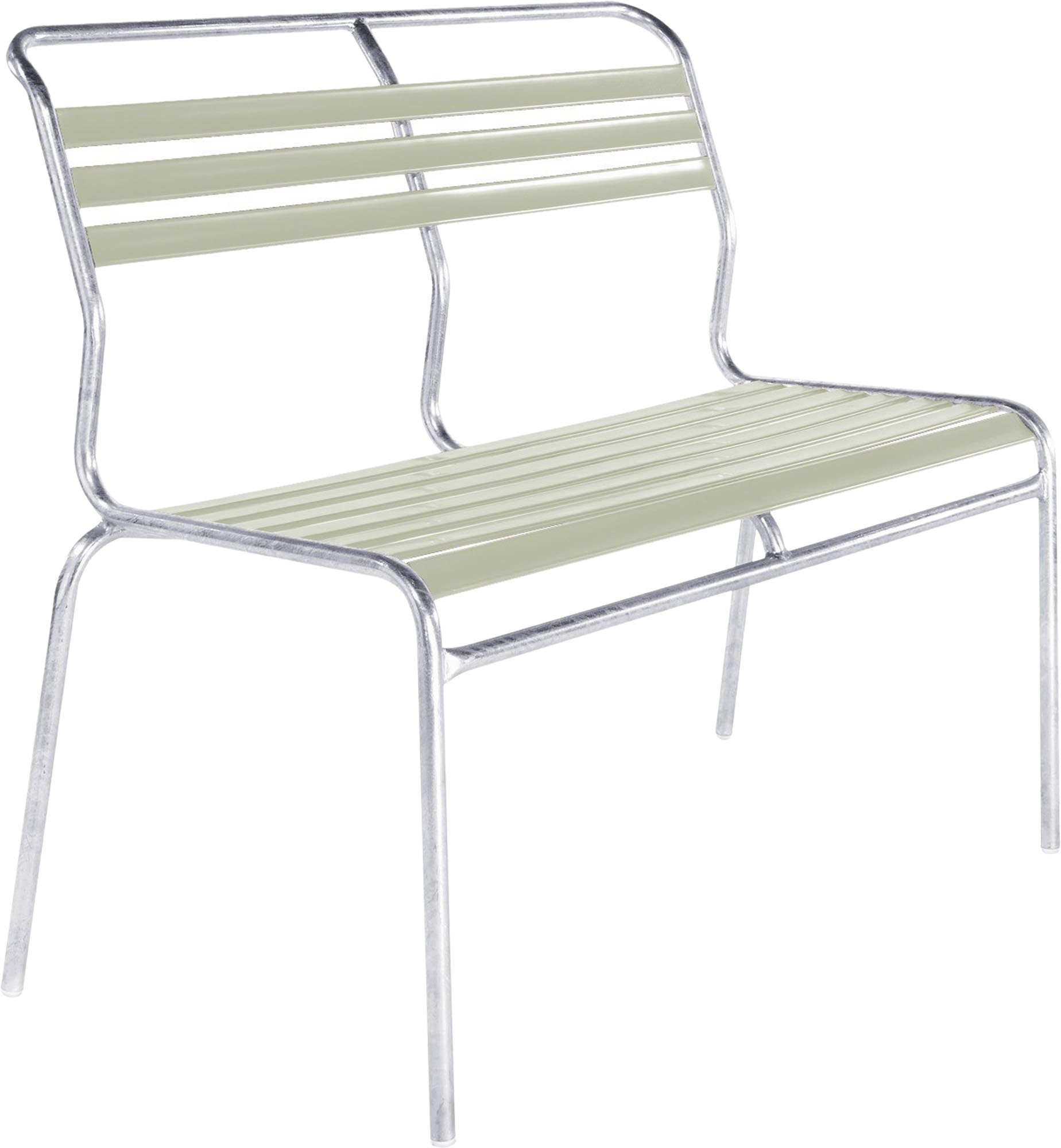 Elegante Schweizer Gartenbank ohne Armlehne, wetterfest, langlebig und vielseitig. Ideal für Terrasse, Balkon oder Garten – nachhaltiges Design.