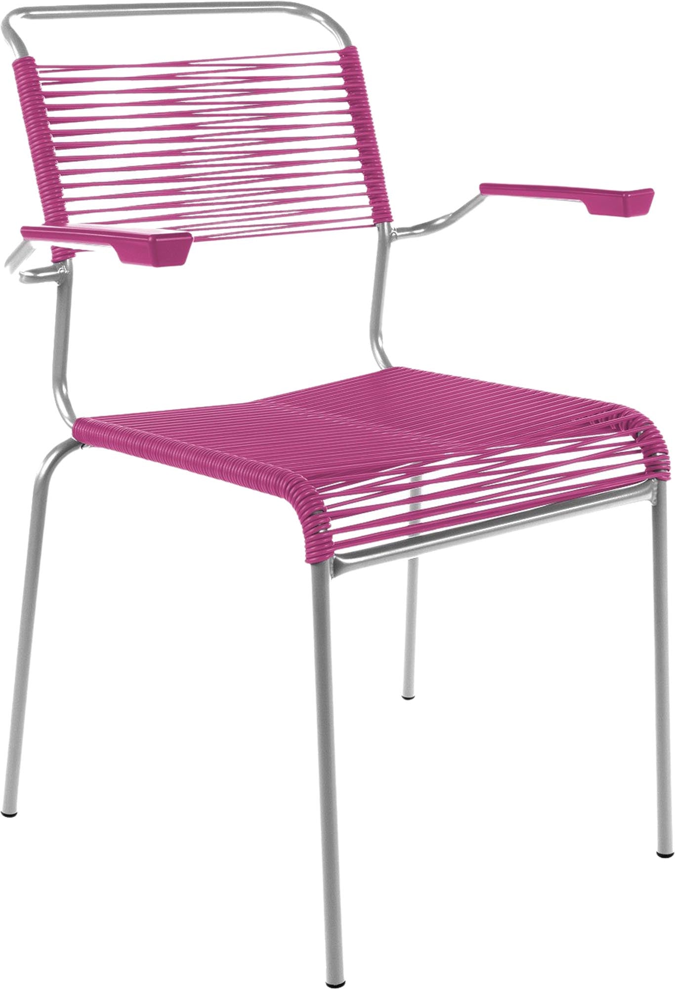 Säntis Spaghetti Stuhl mit Armlehne: Stilvolles Design, wetterfest und bequem – ideal für deinen Outdoor-Bereich. Entdecke die Vielfalt!