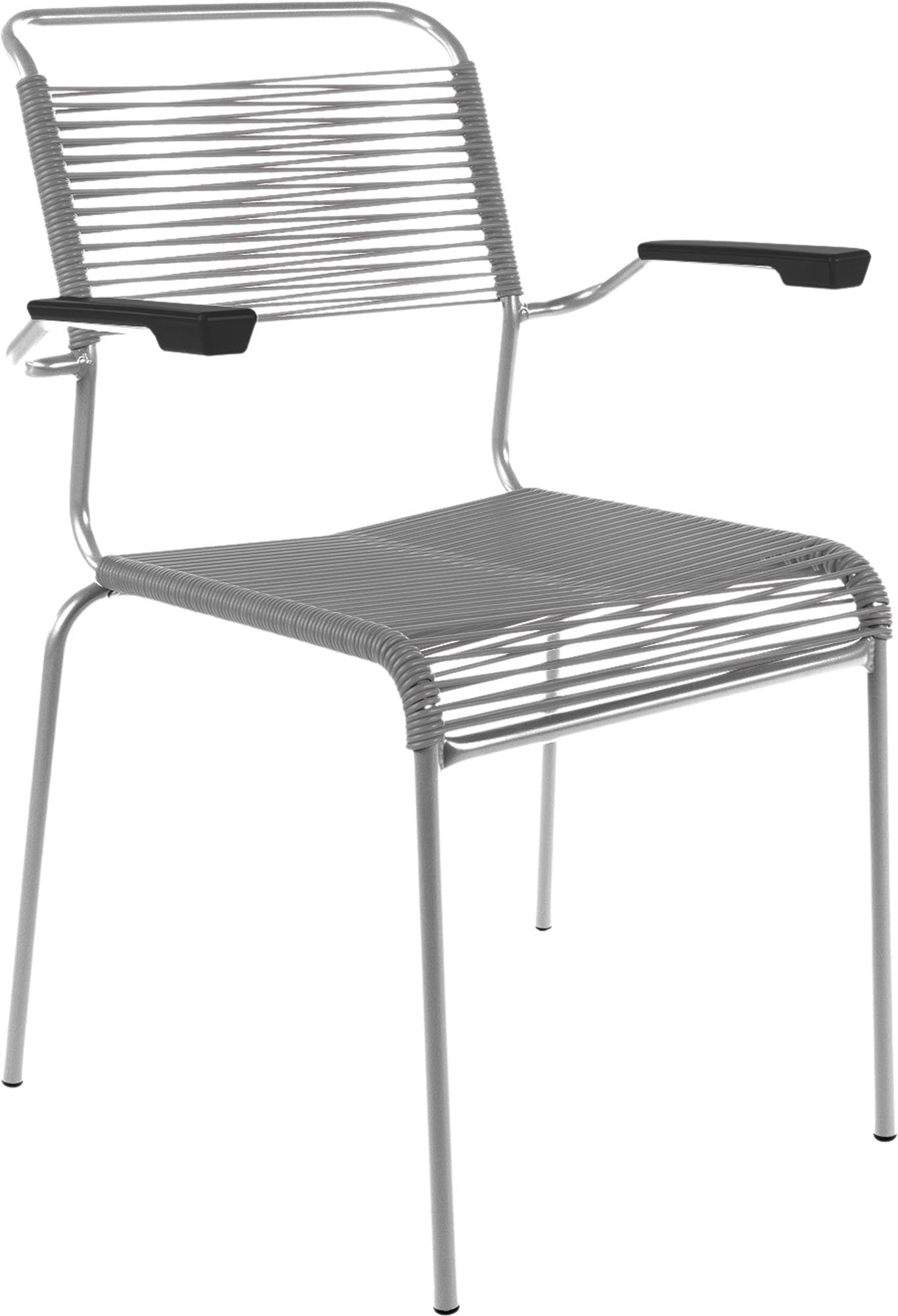 Säntis Stuhl Spaghetti: Robuster Outdoor-Stil mit bequemen Armlehnen.