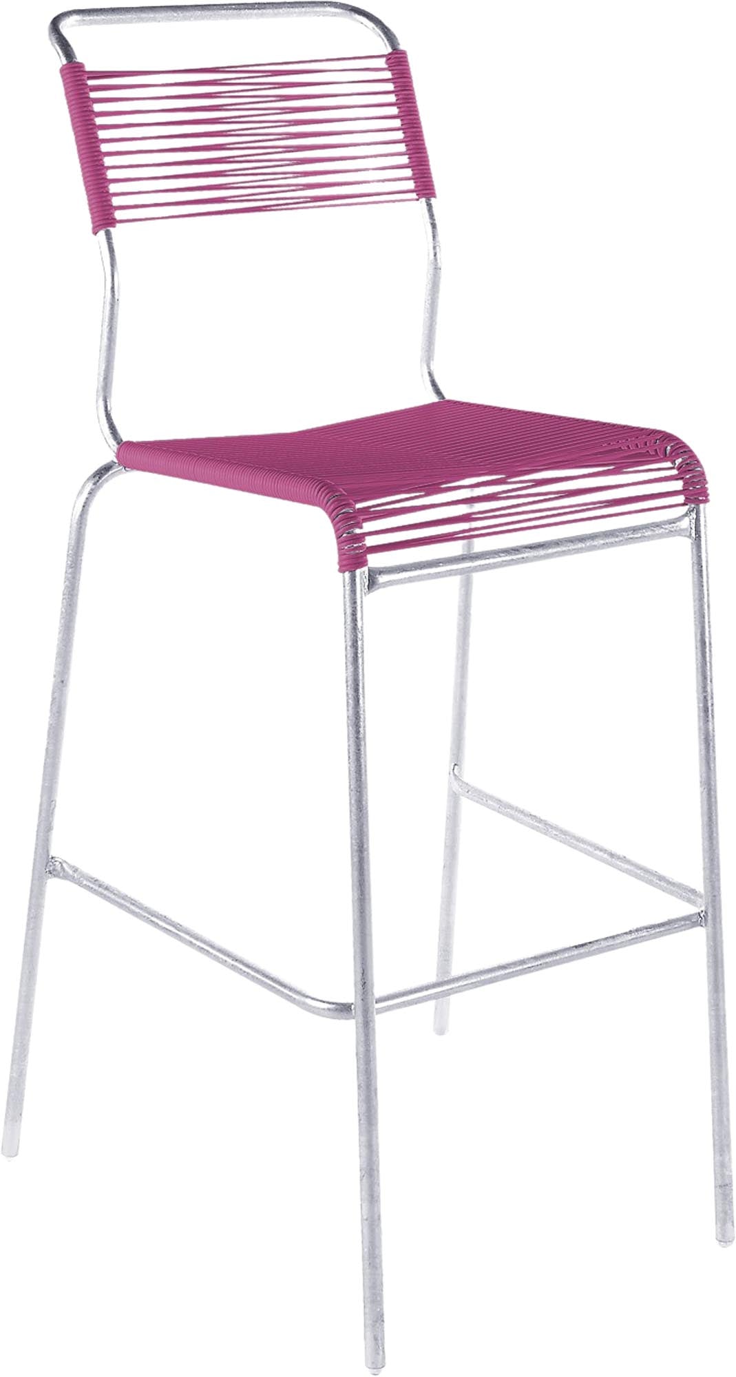 Säntis Spaghetti-Barstuhl Outdoor ohne Armlehne in Pink präsentiert im Onlineshop von KAQTU Design AG. Outdoor-Barstuhl ist von Schaffner