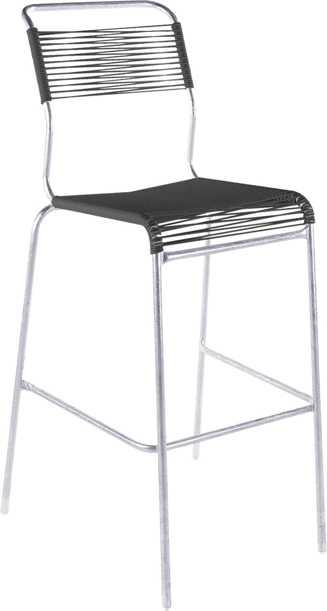 Säntis Spaghetti-Barstuhl Outdoor ohne Armlehne in Anthrazit präsentiert im Onlineshop von KAQTU Design AG. Outdoor-Barstuhl ist von Schaffner