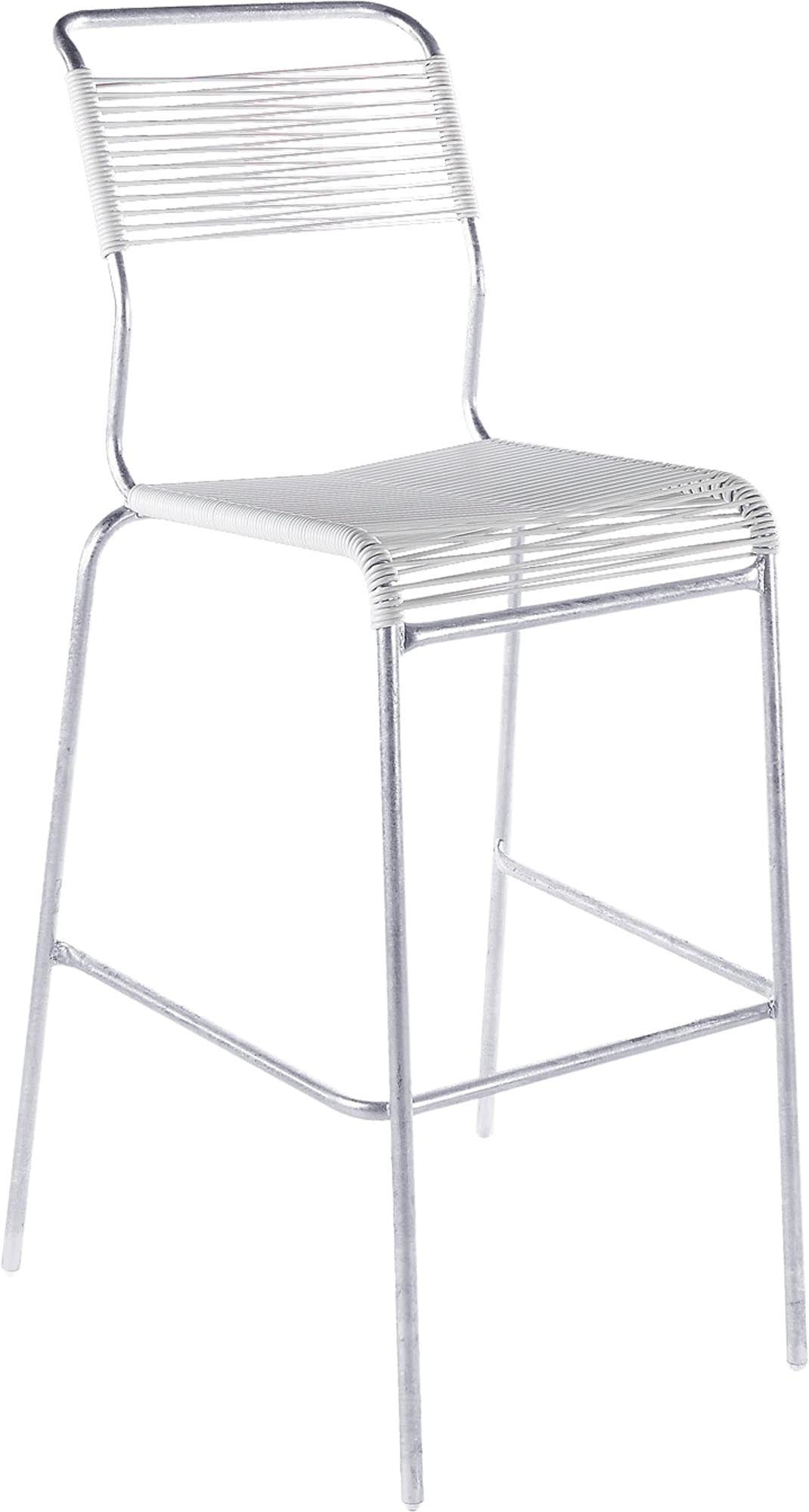 Säntis Spaghetti-Barstuhl Outdoor ohne Armlehne aus wetterfestem, recyceltem Material, langlebig, stilvoll und perfekt für Garten, Terrasse und Außenbereiche.