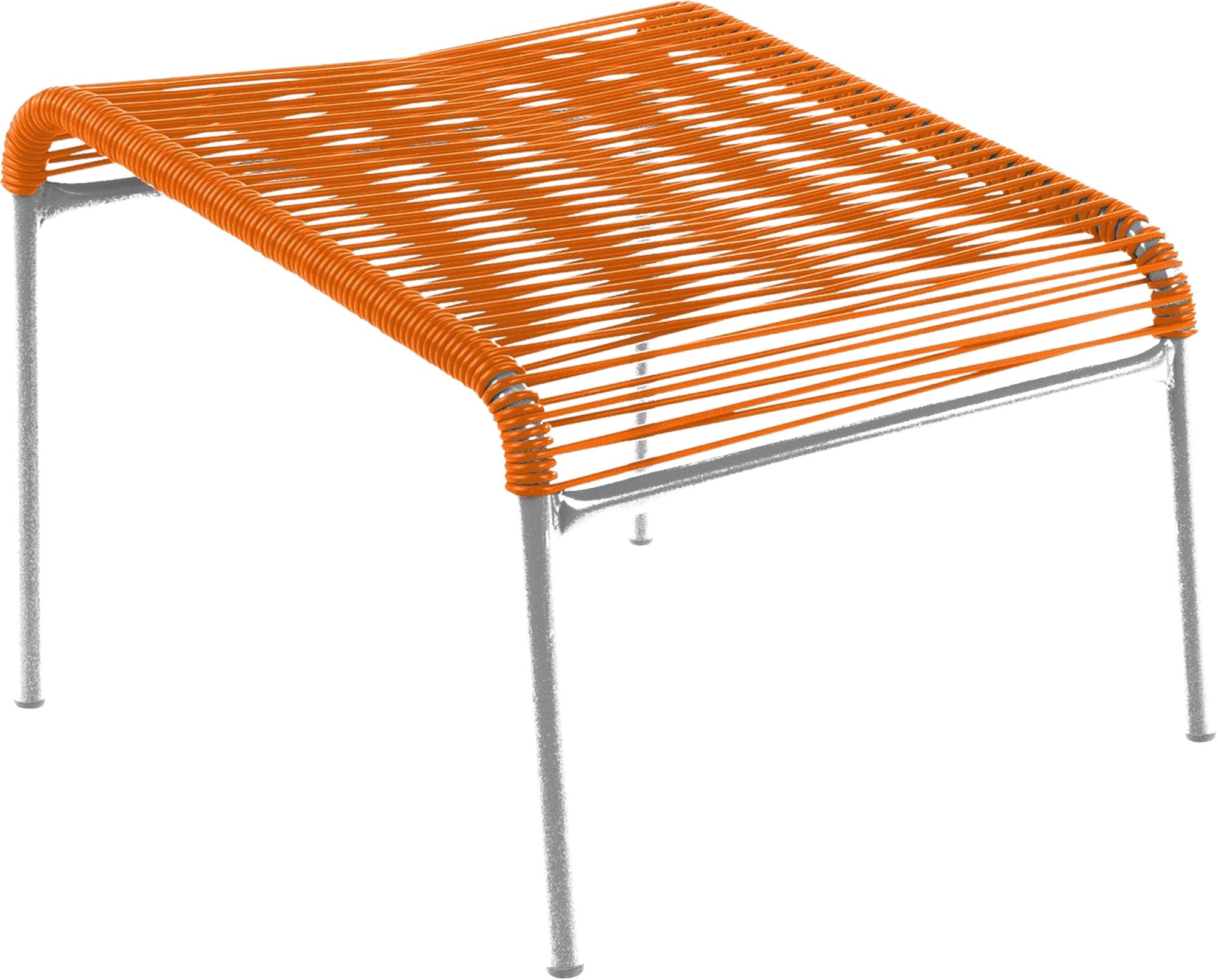 Säntis Spaghetti-Fusshocker in Orange präsentiert im Onlineshop von KAQTU Design AG. Hocker Outdoor ist von Schaffner