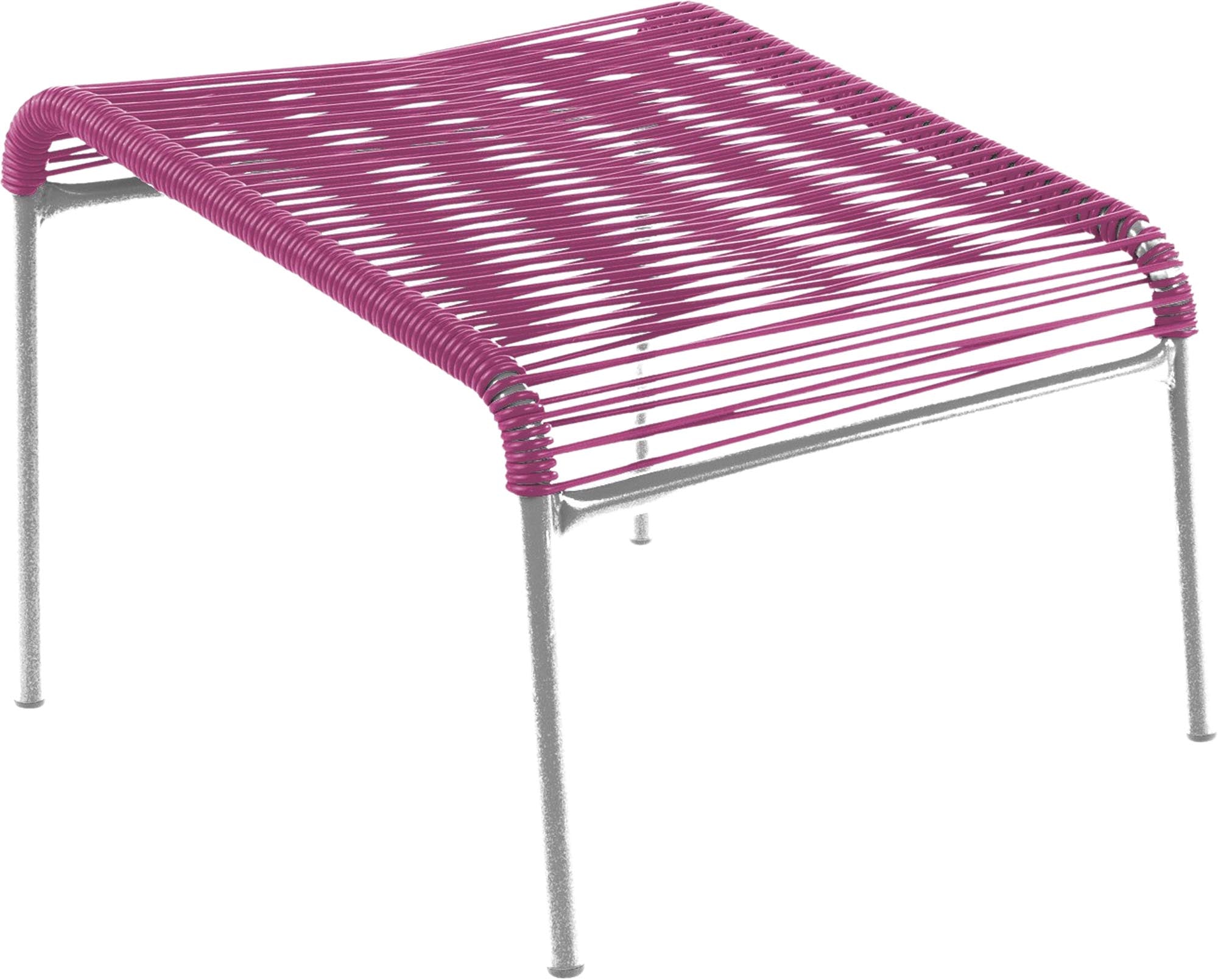 Säntis Spaghetti-Fusshocker in Pink präsentiert im Onlineshop von KAQTU Design AG. Hocker Outdoor ist von Schaffner