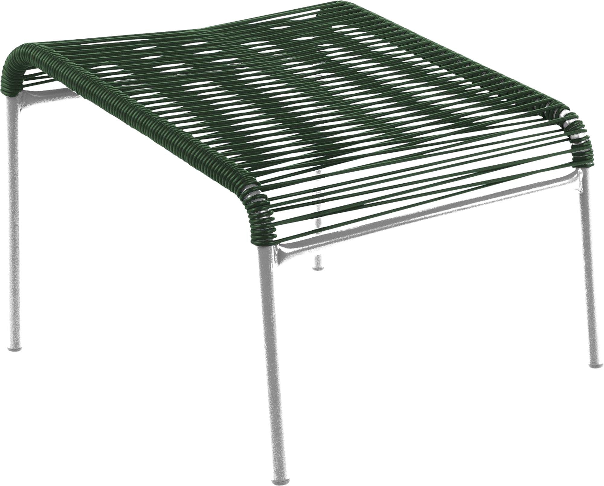 Säntis Spaghetti-Fusshocker in Tannengrün präsentiert im Onlineshop von KAQTU Design AG. Hocker Outdoor ist von Schaffner