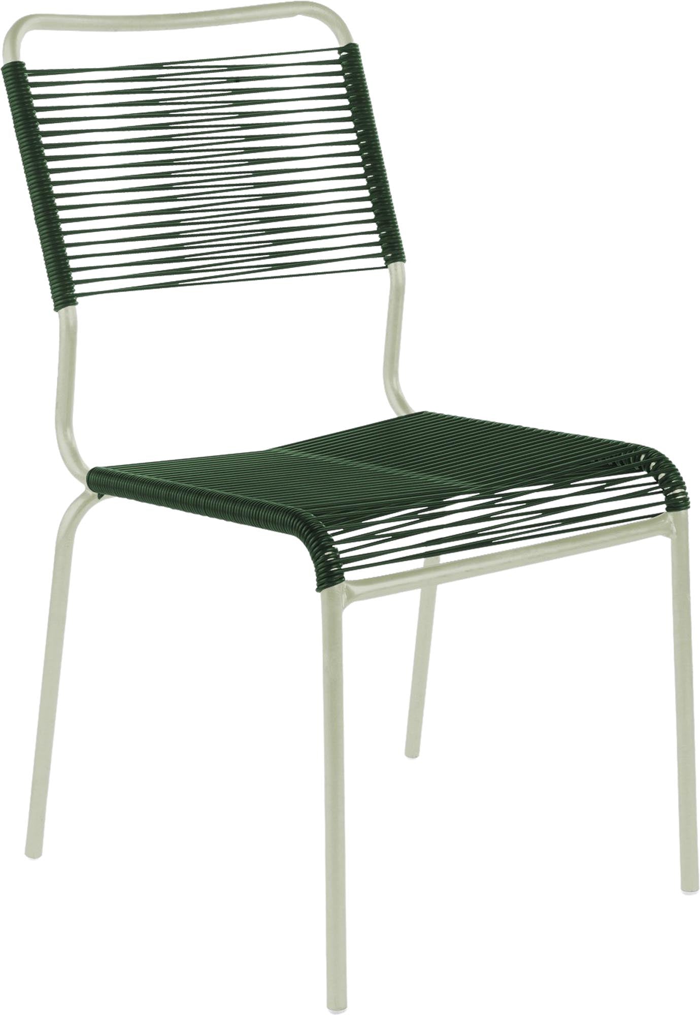 Moderner Rigi Spaghettistuhl von Schaffner für Garten und Wohnbereich.