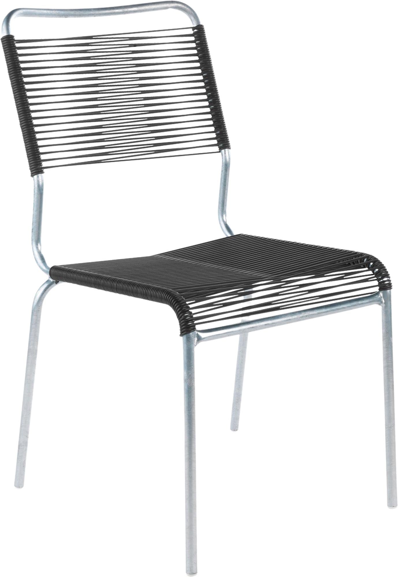 Rigi Spaghetti-Gartenstuhl ohne Armlehne Comfort in Anthrazit präsentiert im Onlineshop von KAQTU Design AG. Gartenstuhl ist von Schaffner
