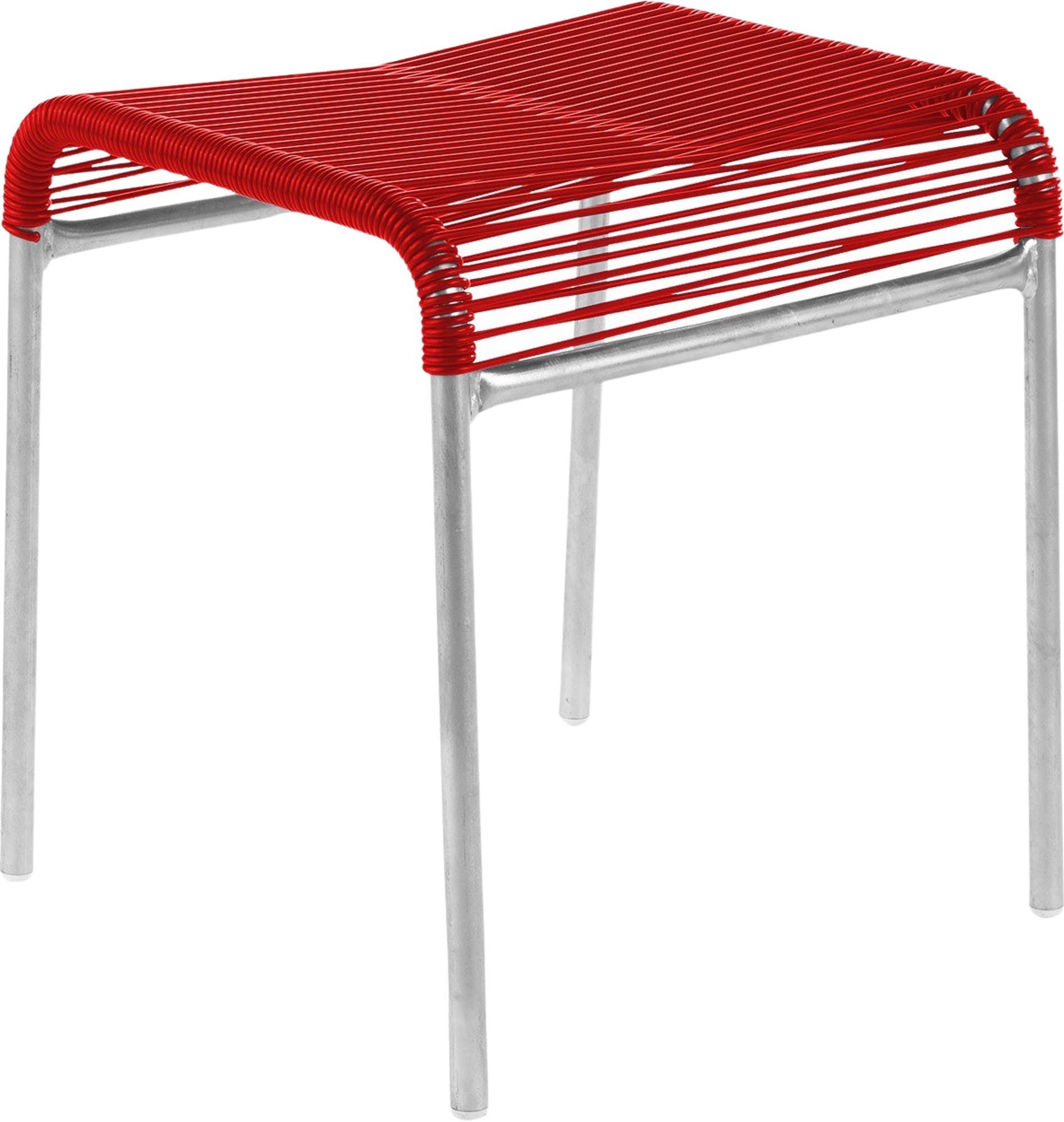 Eleganter Säntis Hocker von Schaffner, perfekt für stilvolle Aussenbereiche.