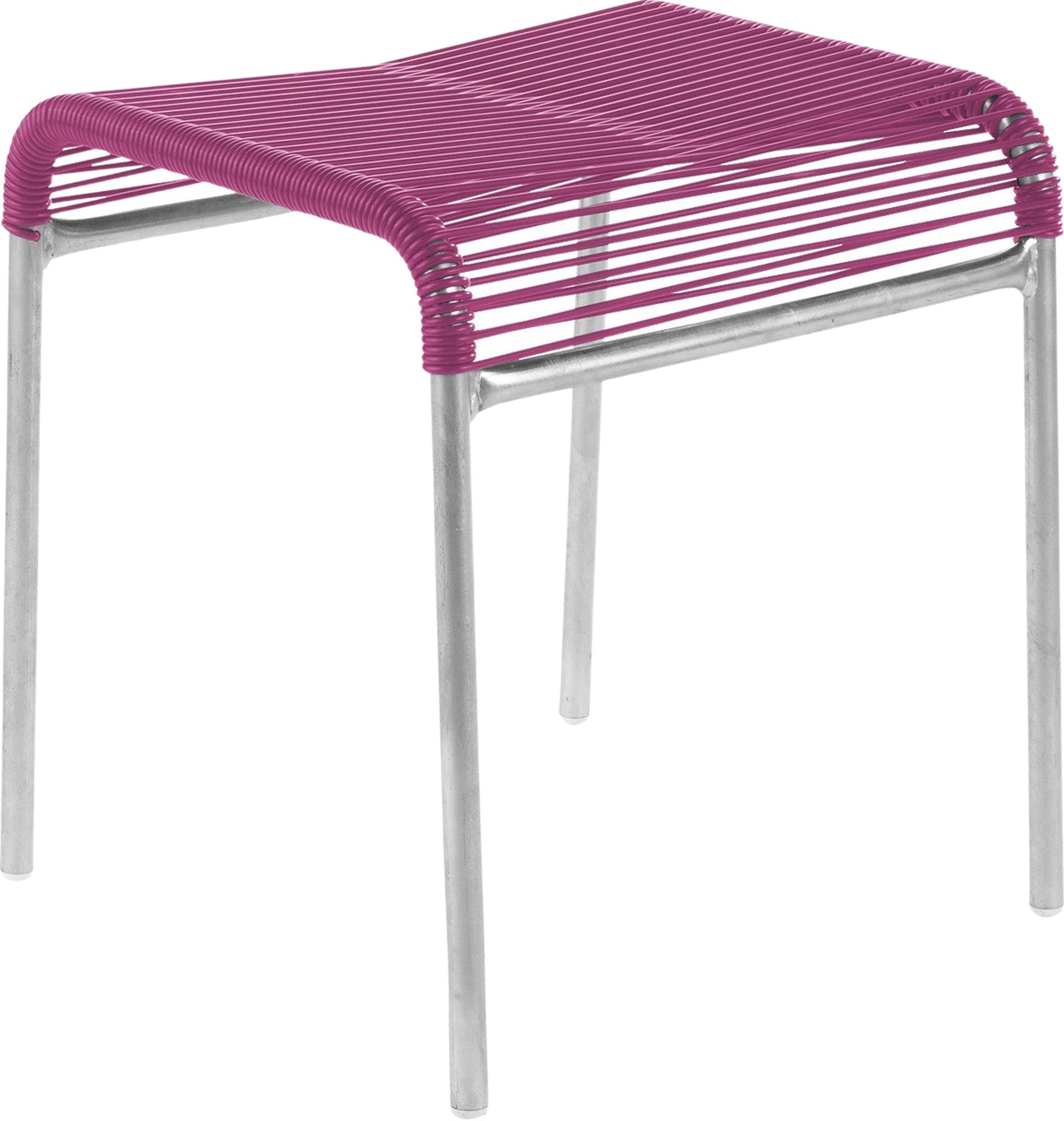 Säntis Spaghetti-1er-Hocker in Pink präsentiert im Onlineshop von KAQTU Design AG. Hocker Outdoor ist von Schaffner