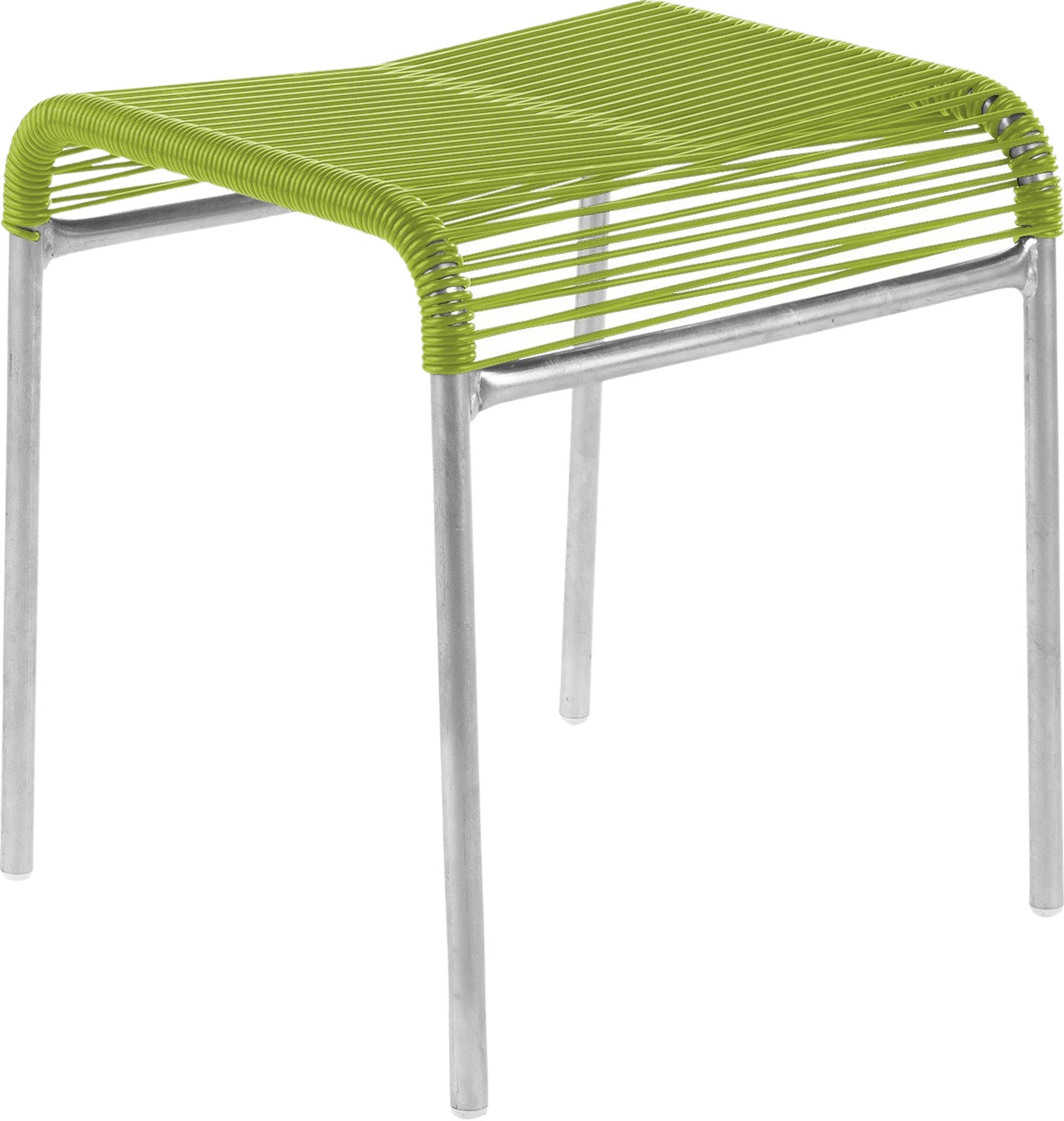 Säntis Spaghetti-1er-Hocker in Hellgrün präsentiert im Onlineshop von KAQTU Design AG. Hocker Outdoor ist von Schaffner