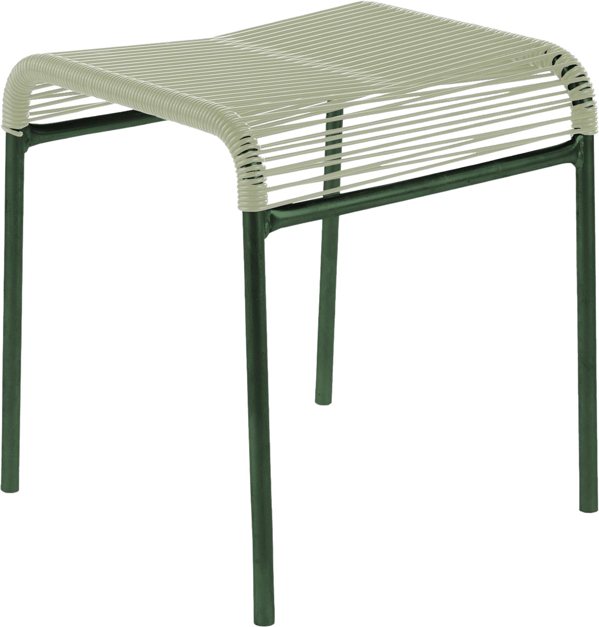 Säntis Spaghetti-1er-Hocker in Pastellgrün präsentiert im Onlineshop von KAQTU Design AG. Hocker Outdoor ist von Schaffner