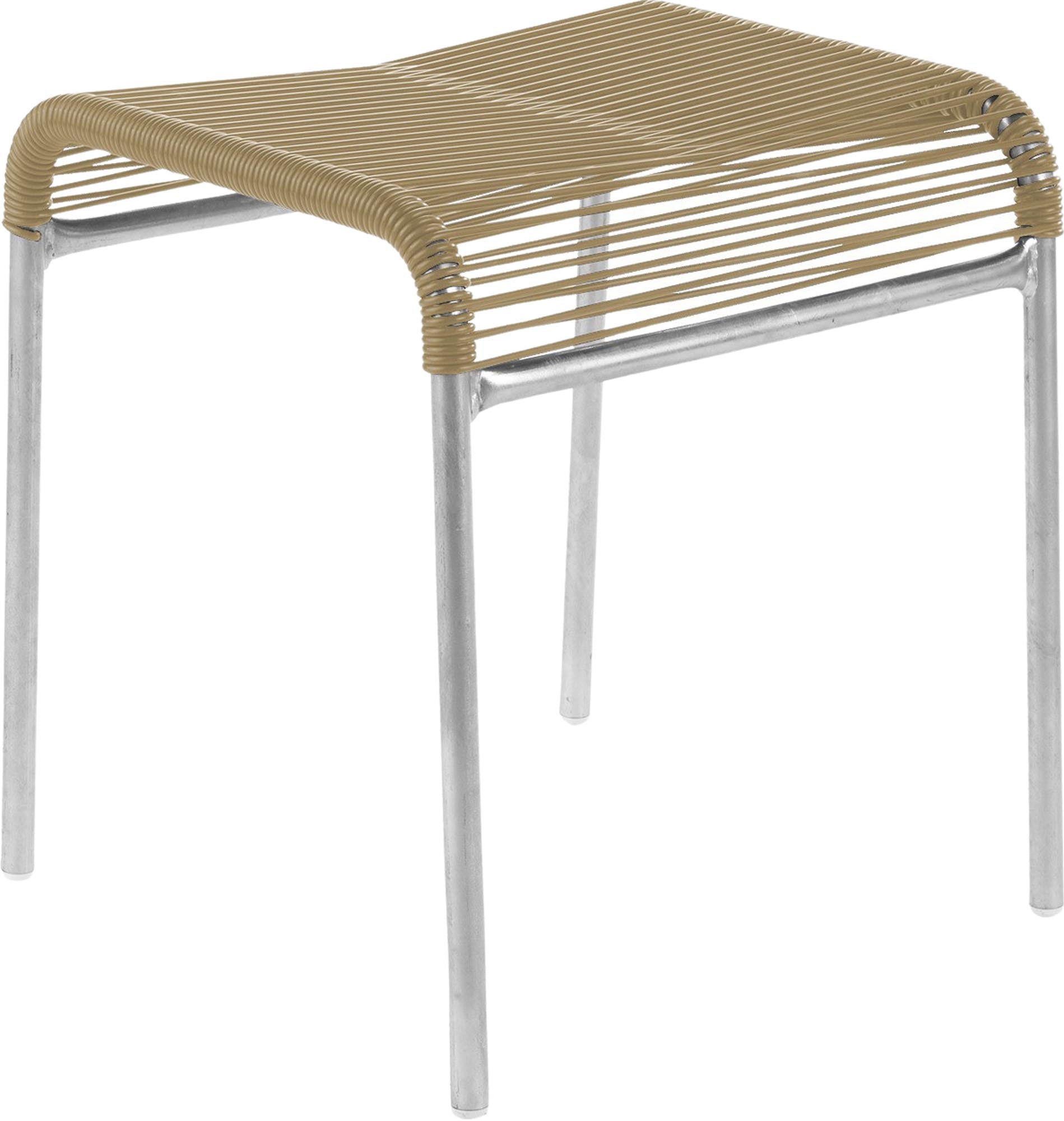 Säntis Spaghetti-1er-Hocker in Pastellbraun präsentiert im Onlineshop von KAQTU Design AG. Hocker Outdoor ist von Schaffner