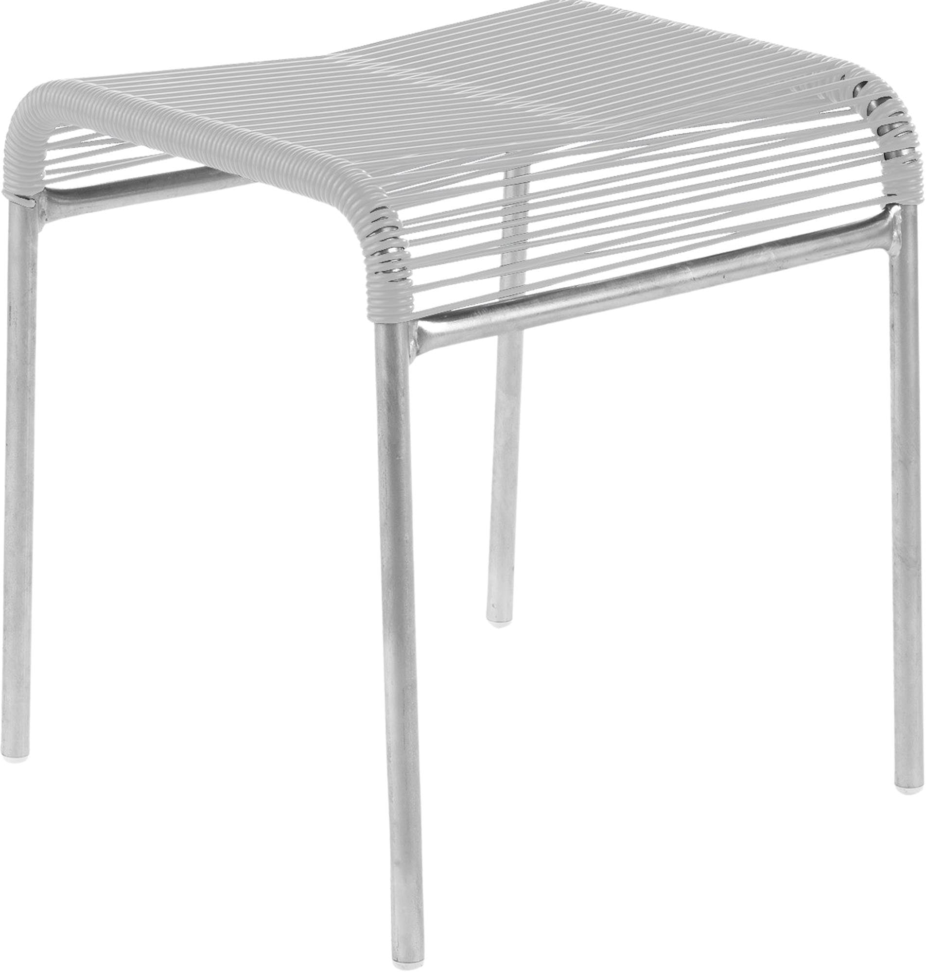 Säntis Spaghetti-1er-Hocker in Weiss präsentiert im Onlineshop von KAQTU Design AG. Hocker Outdoor ist von Schaffner