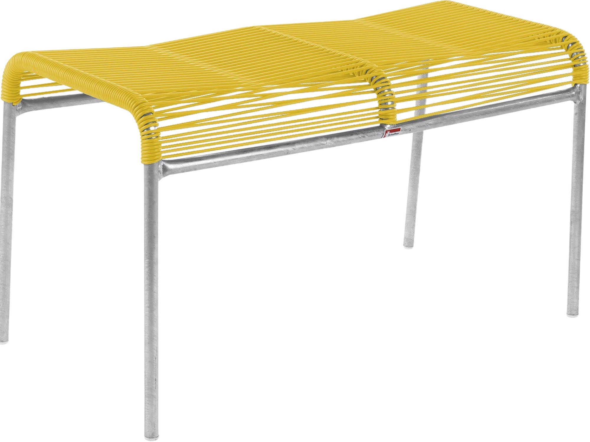 Säntis Spaghetti 2er-Hocker in Gelb präsentiert im Onlineshop von KAQTU Design AG. Hocker Outdoor ist von Schaffner