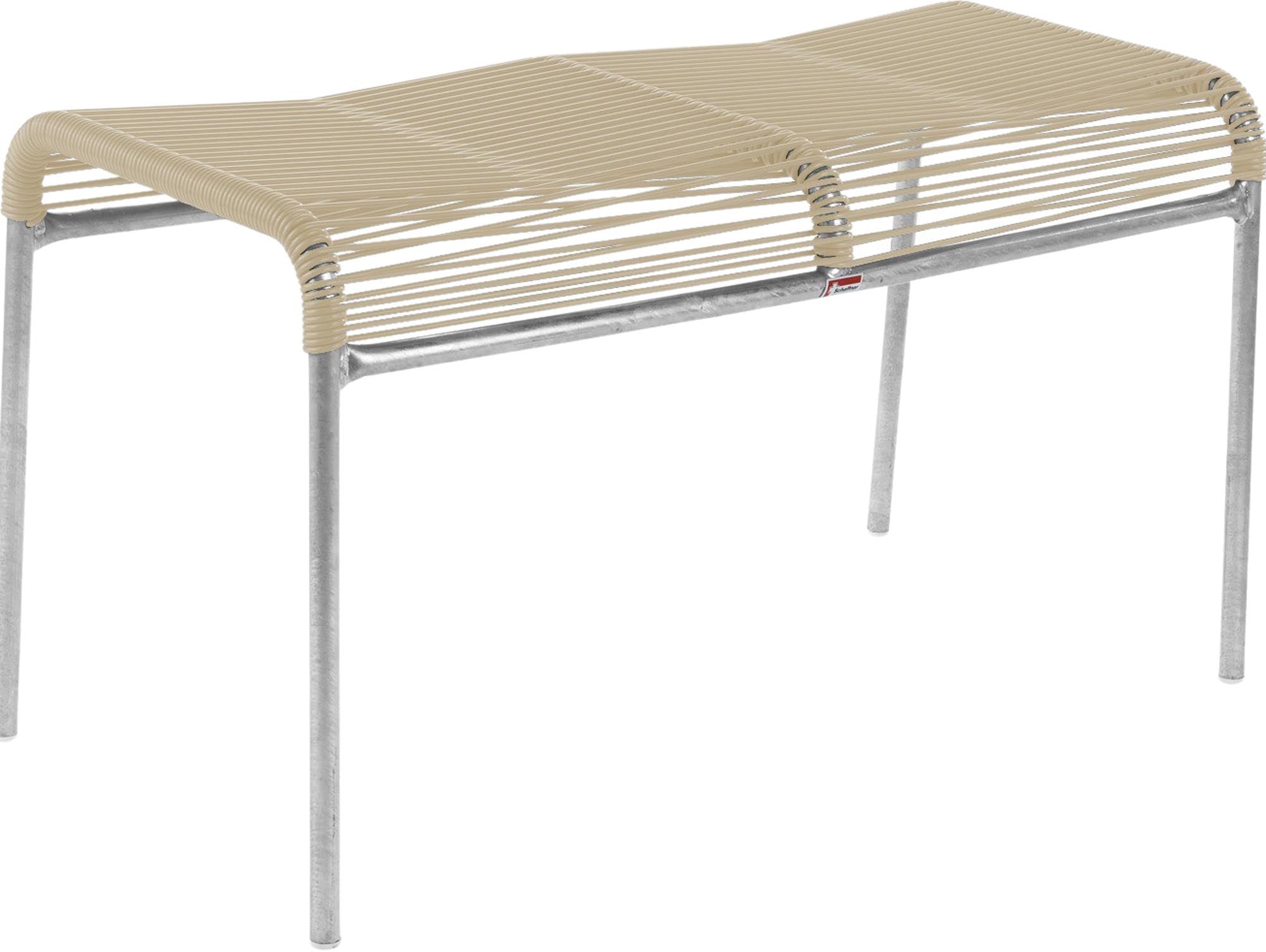 Säntis Spaghetti 2er-Hocker: Stilvolles, leichtes Design, ideal für den Außenbereich. Wetterfest und stabil, ein echter Blickfang für jeden Balkon!