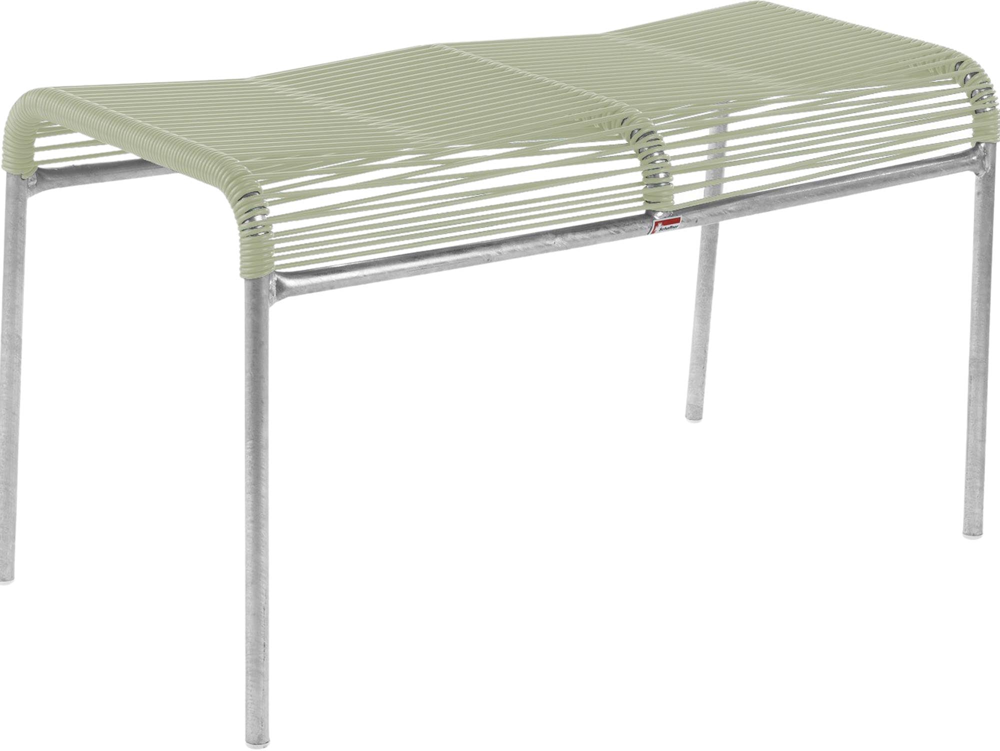 Säntis Spaghetti 2er-Hocker von Schaffner – wetterfest, langlebig, Schweizer Qualität, nachhaltige Materialien, Outdoor-Gartenmöbel, Balkon, Terrasse.