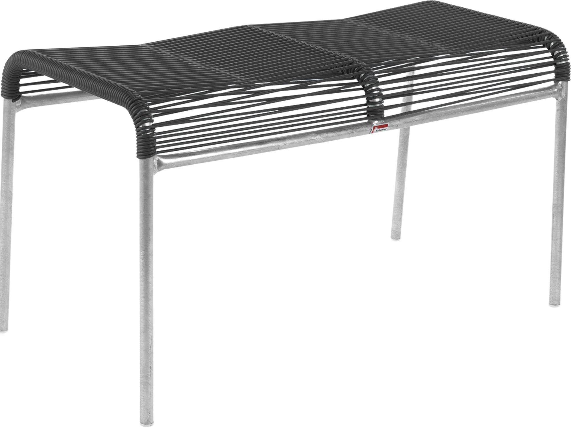 Säntis Spaghetti 2er-Hocker in Anthrazit präsentiert im Onlineshop von KAQTU Design AG. Hocker Outdoor ist von Schaffner