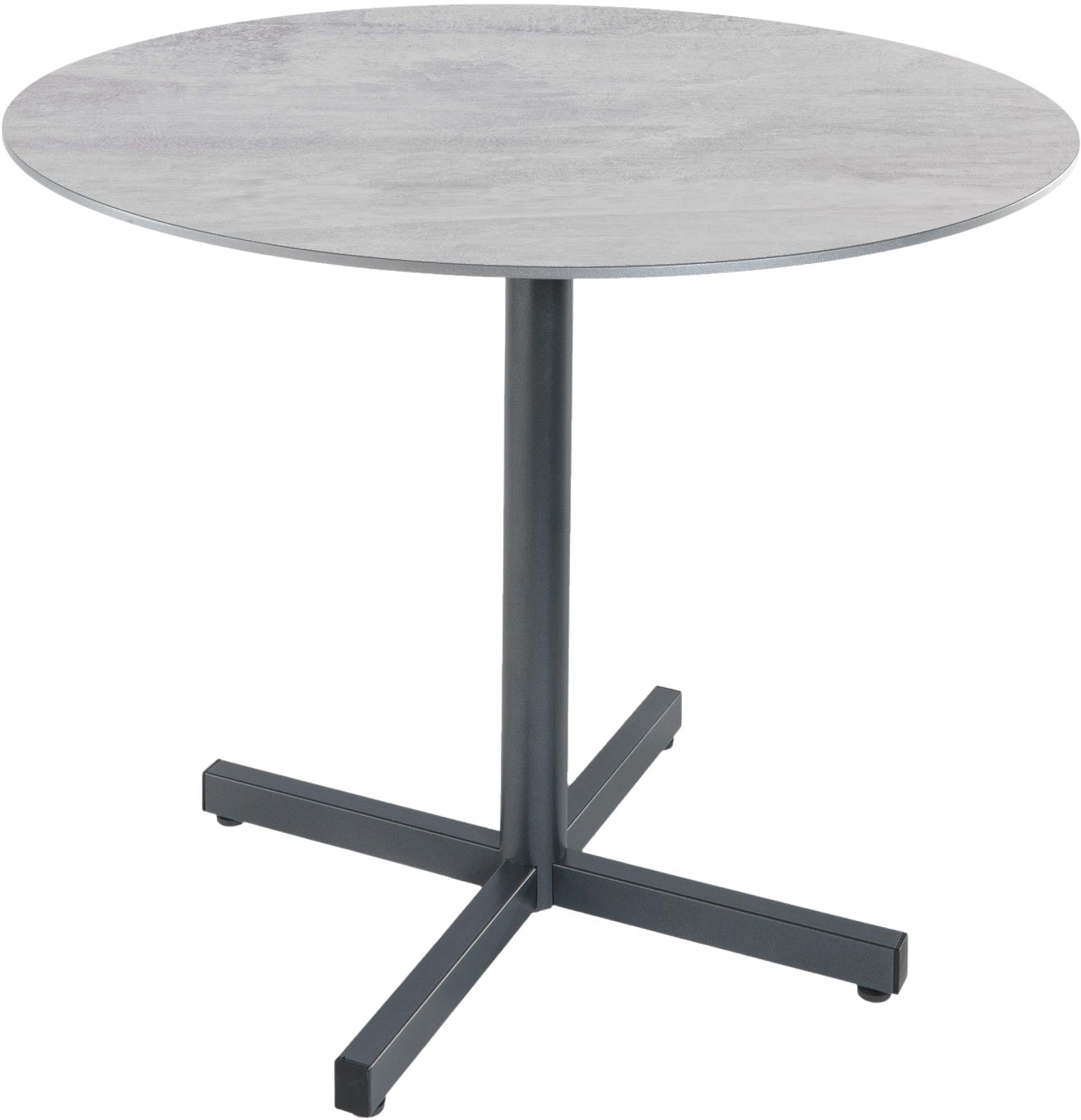 Luzern Glasfaser-Gartentisch Decor ø80, klappbar, wetterfest, UV-beständig, ausziehbar, langlebig, Schweizer Qualität, outdoor, Gartenmöbel.