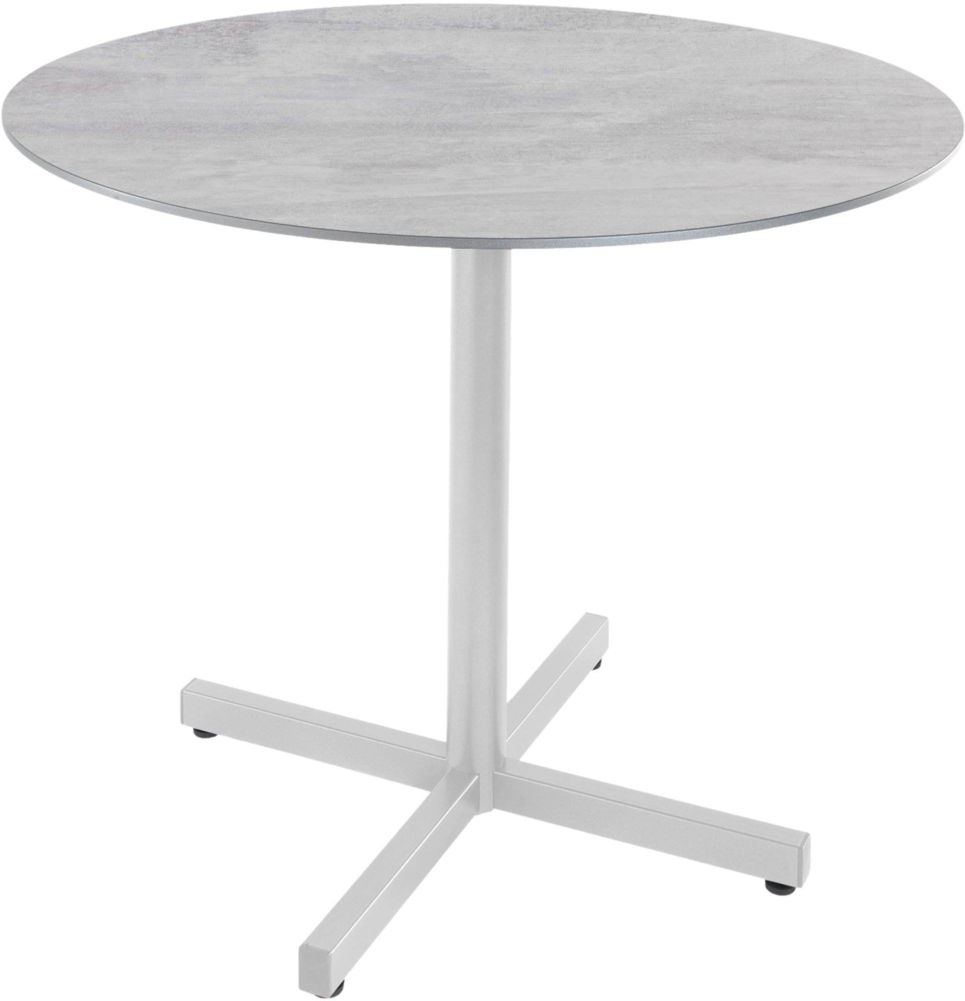 Luzern Glasfaser-Gartentisch ø80, klappbar & ausziehbar, wetterfest, UV-beständig, modernes Design, langlebig, pflegeleicht – perfekt für Balkon & Garten.