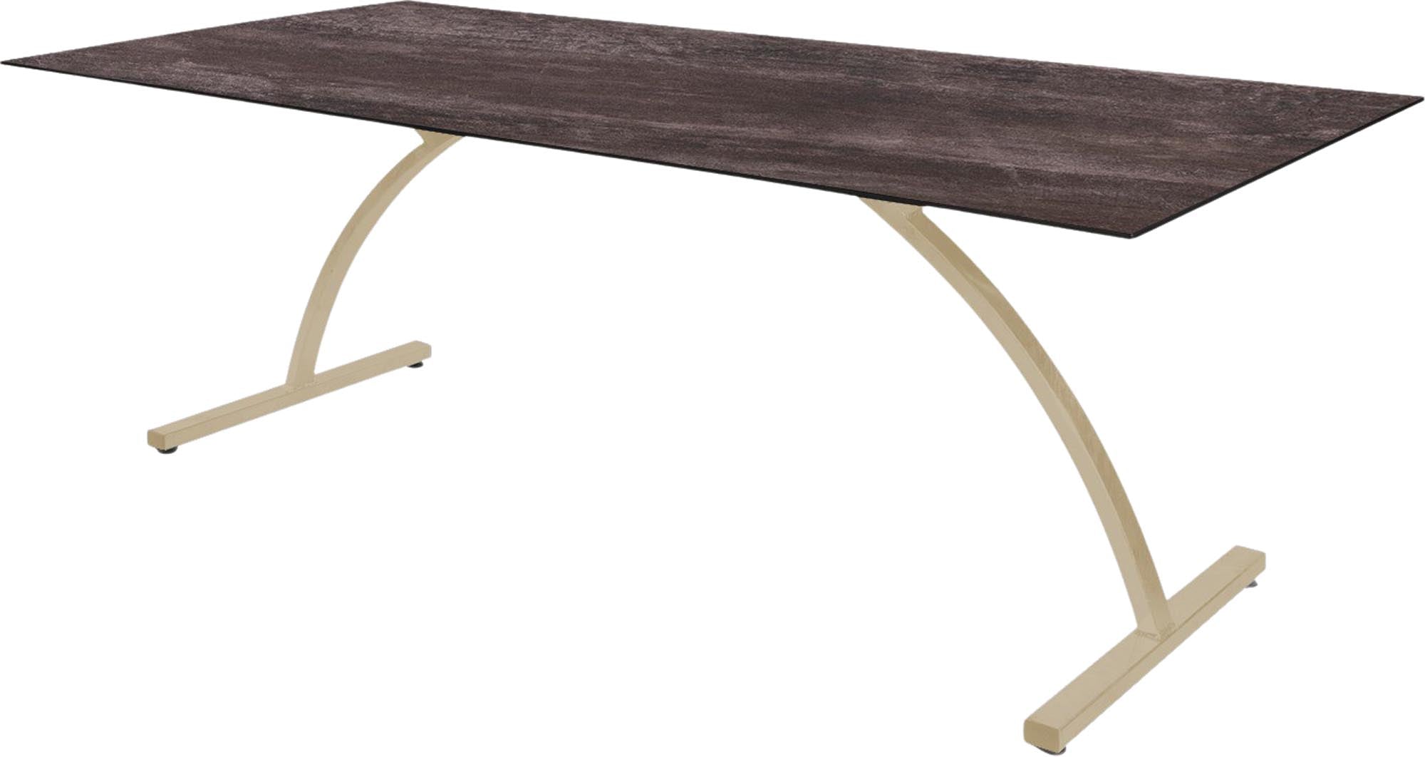 Stilvoller, klappbarer Bernardino Gartentisch aus wetterfestem Glasfaser, 220x100 cm, UV-beständig, langlebig, pflegeleicht – perfekt für Garten, Balkon oder Terrasse.