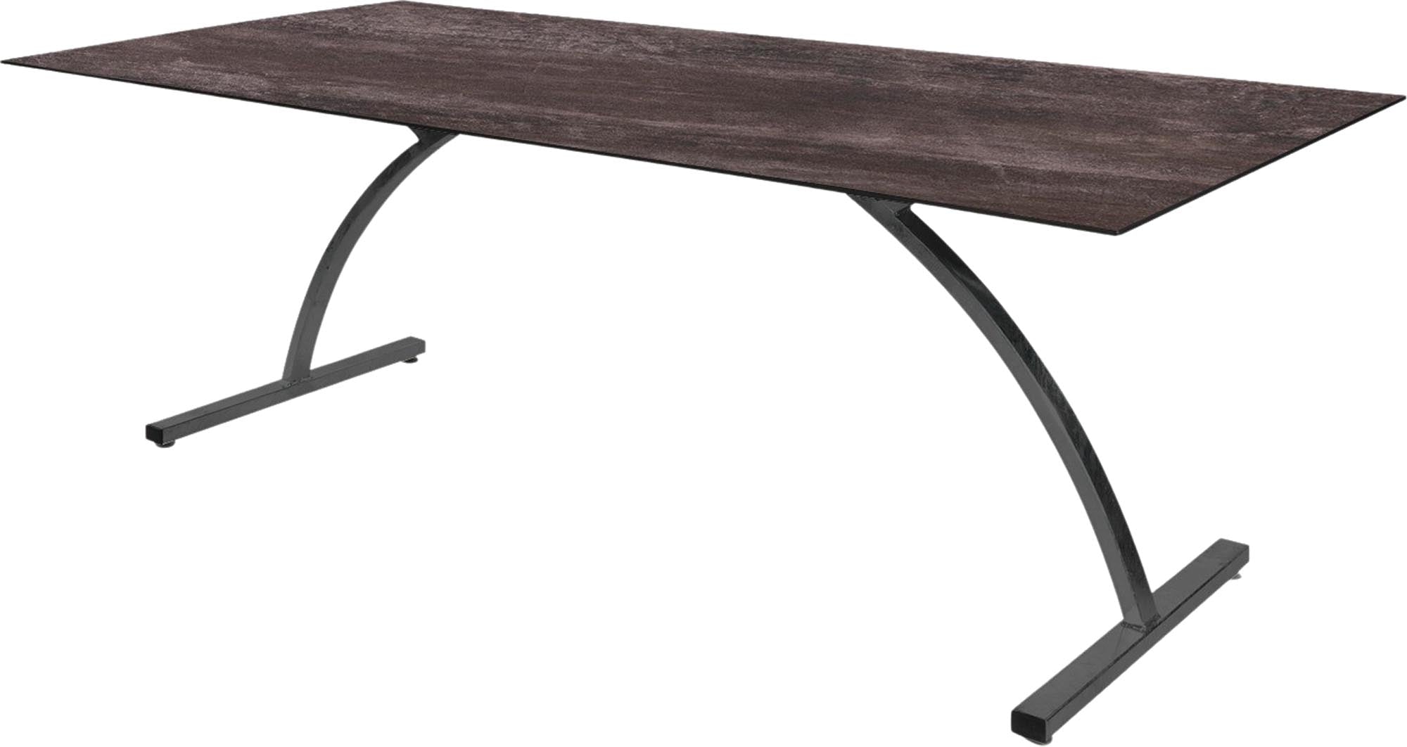 Bernardino Gartentisch aus Glasfaser 220x100 klappbar in Stromboli dunkel präsentiert im Onlineshop von KAQTU Design AG. Gartentisch ist von Schaffner