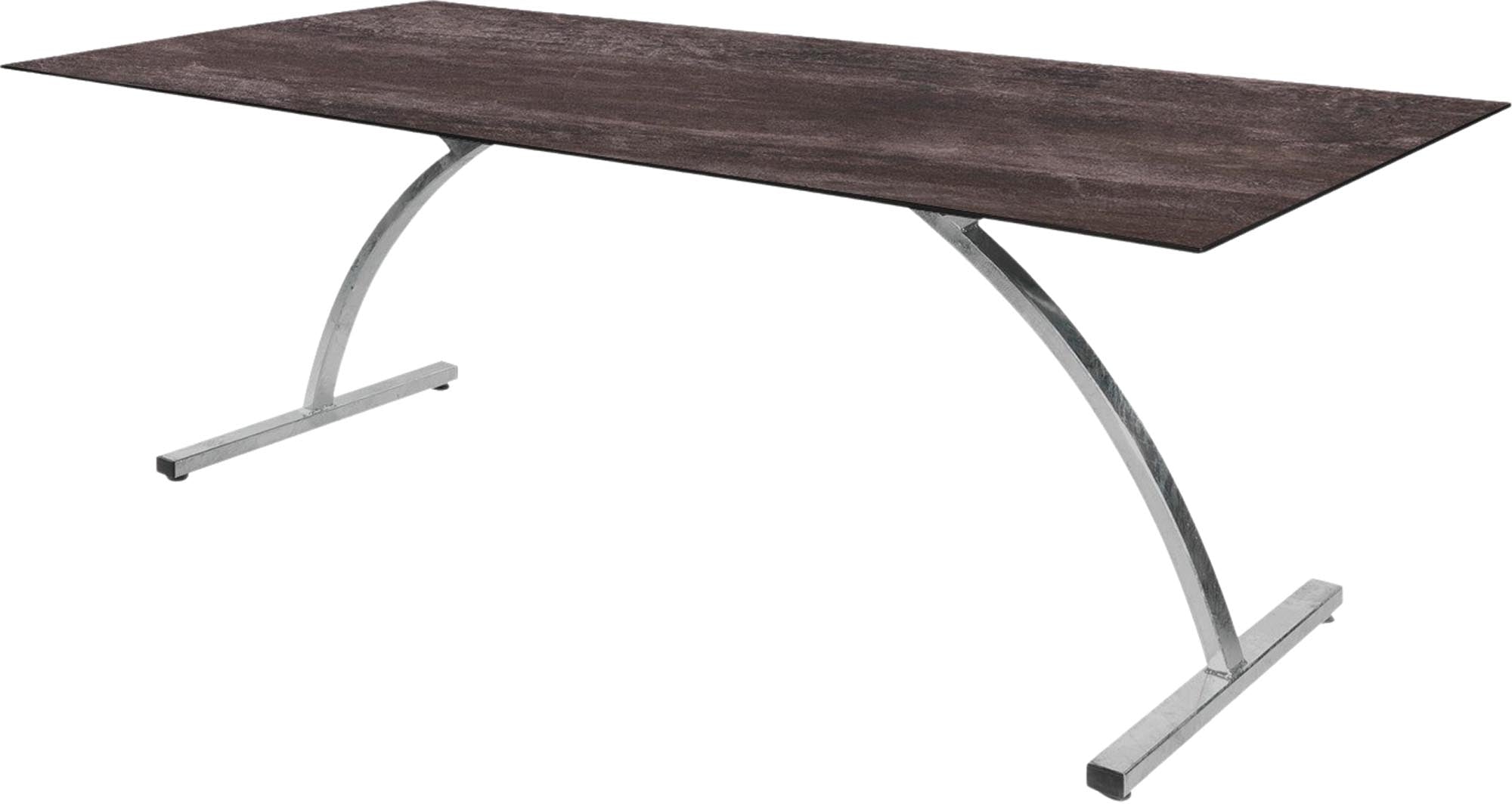Bernardino Gartentisch aus Glasfaser 220x100 klappbar in Stromboli dunkel präsentiert im Onlineshop von KAQTU Design AG. Gartentisch ist von Schaffner