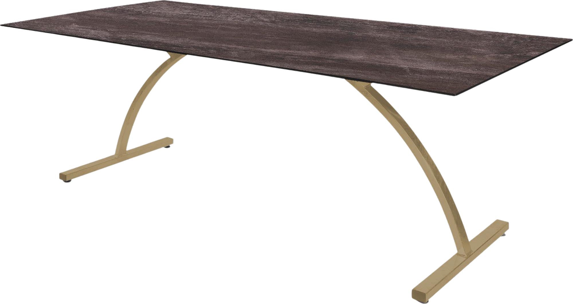 Eleganter klappbarer Gartentisch Bernardino aus robustem Glasfaser, 220x100 cm, ideal für entspannte Stunden im Freien.