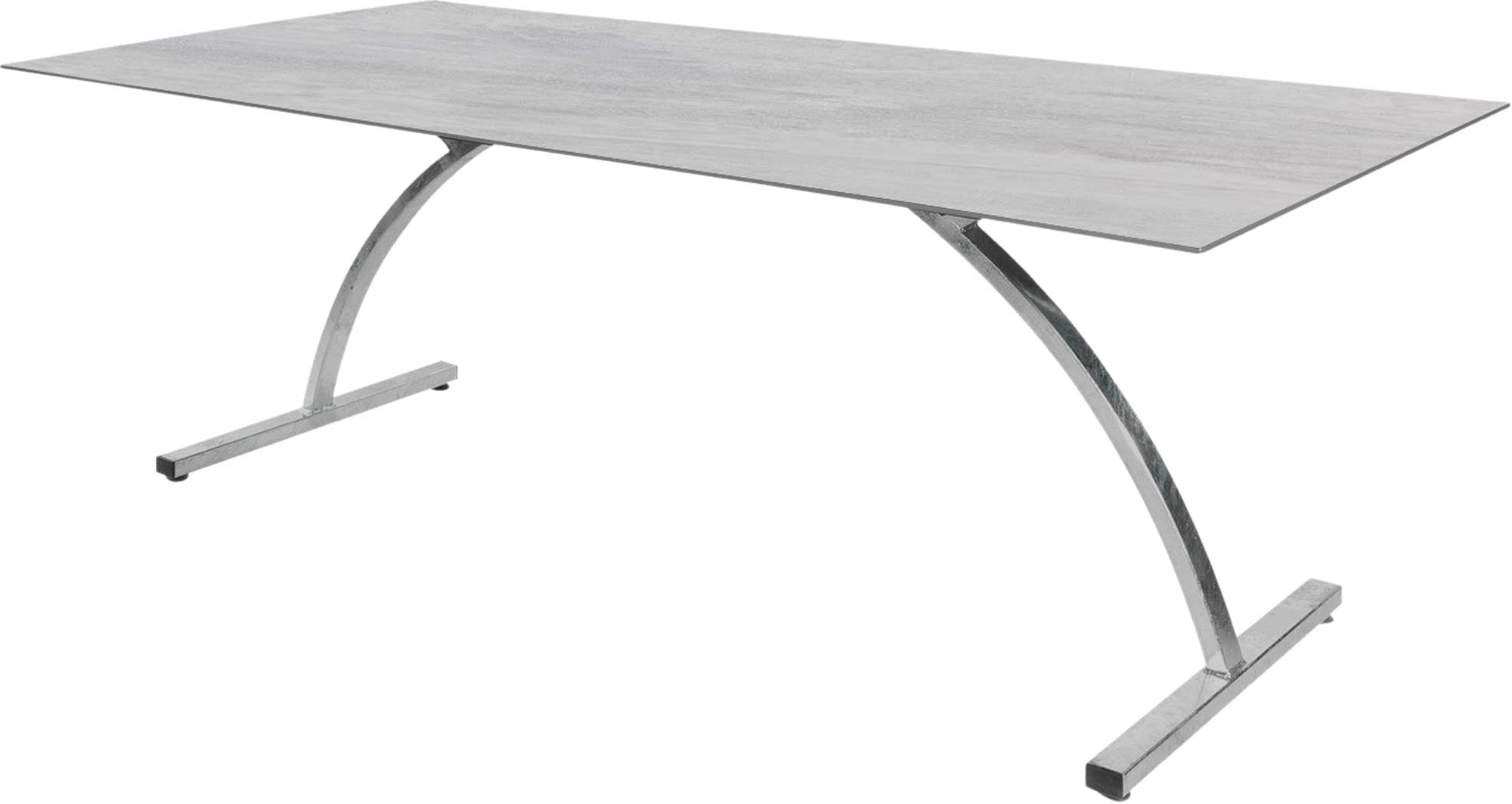 Stilvoller, klappbarer Gartentisch aus Glasfaser (220x100 cm), wetterfest, UV-beständig, langlebig und pflegeleicht – perfekt für Garten, Balkon und Terrasse.
