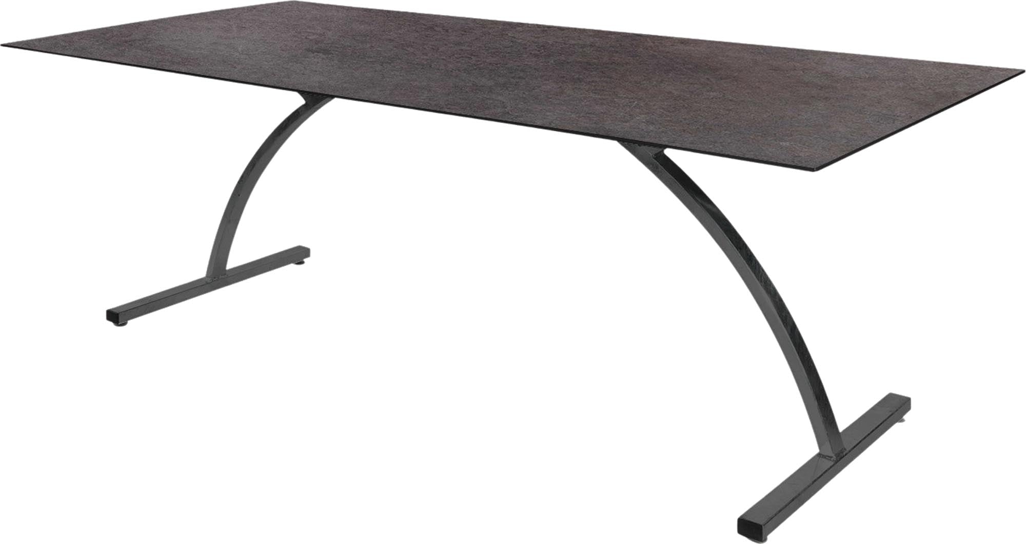 Moderner, klappbarer Gartentisch aus robustem Glasfaser, 220x100 cm, perfekt für Gartenpartys und gemütliche Abende im Freien.