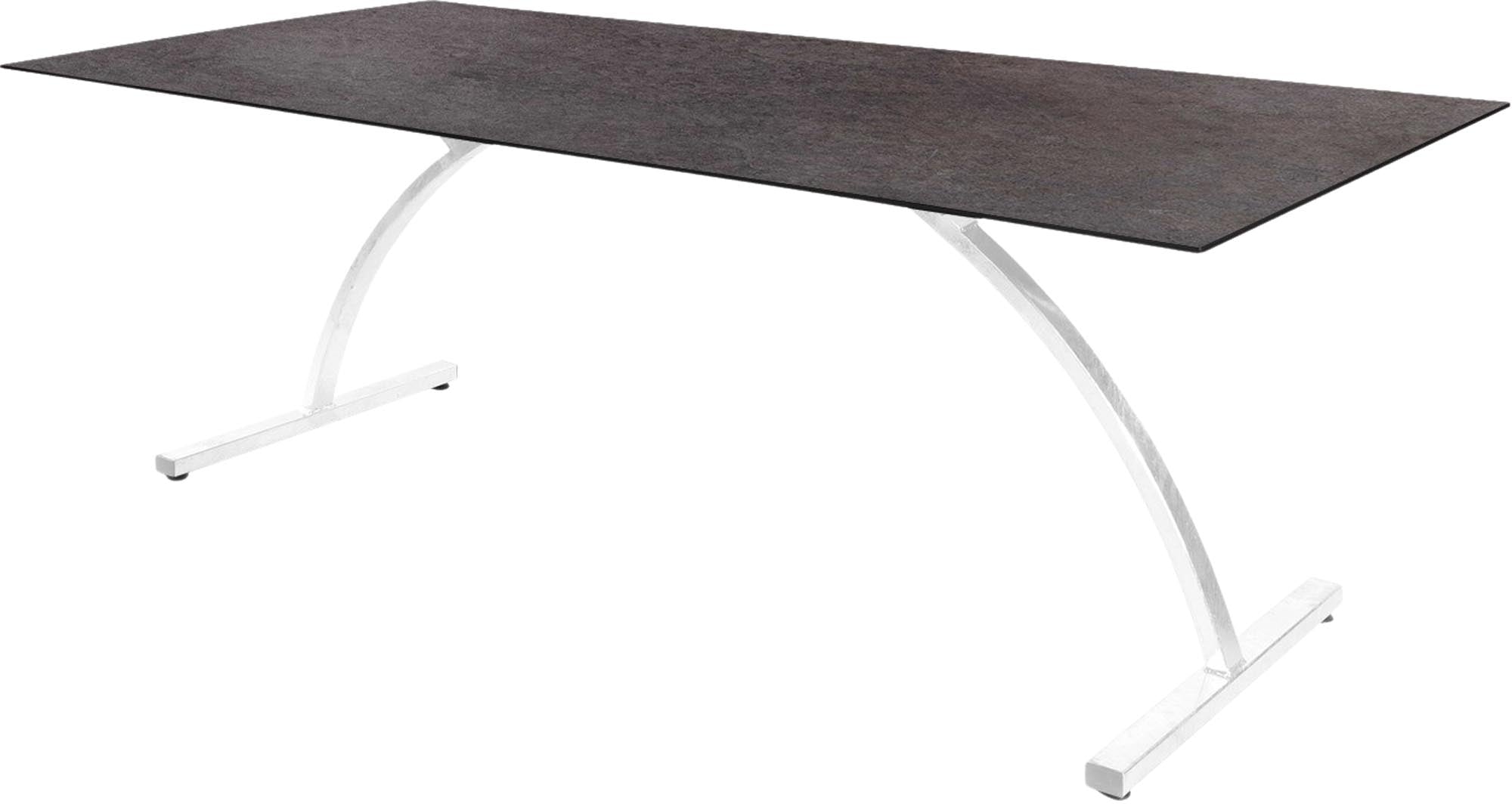 Eleganter klappbarer Gartentisch aus robustem Glasfaser, 220x100 cm, perfekt für Gartenpartys und flexible Nutzung im Freien.