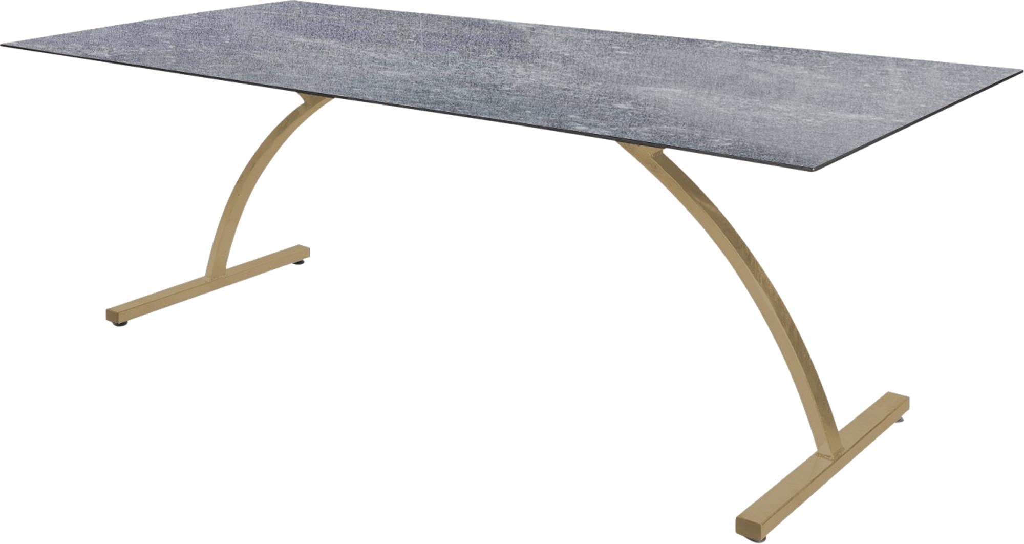 Hochwertiger, klappbarer Gartentisch aus Glasfaser (220x100 cm), wetterfest, UV-beständig, pflegeleicht, elegantes Design – ideal für Garten, Balkon oder Terrasse.