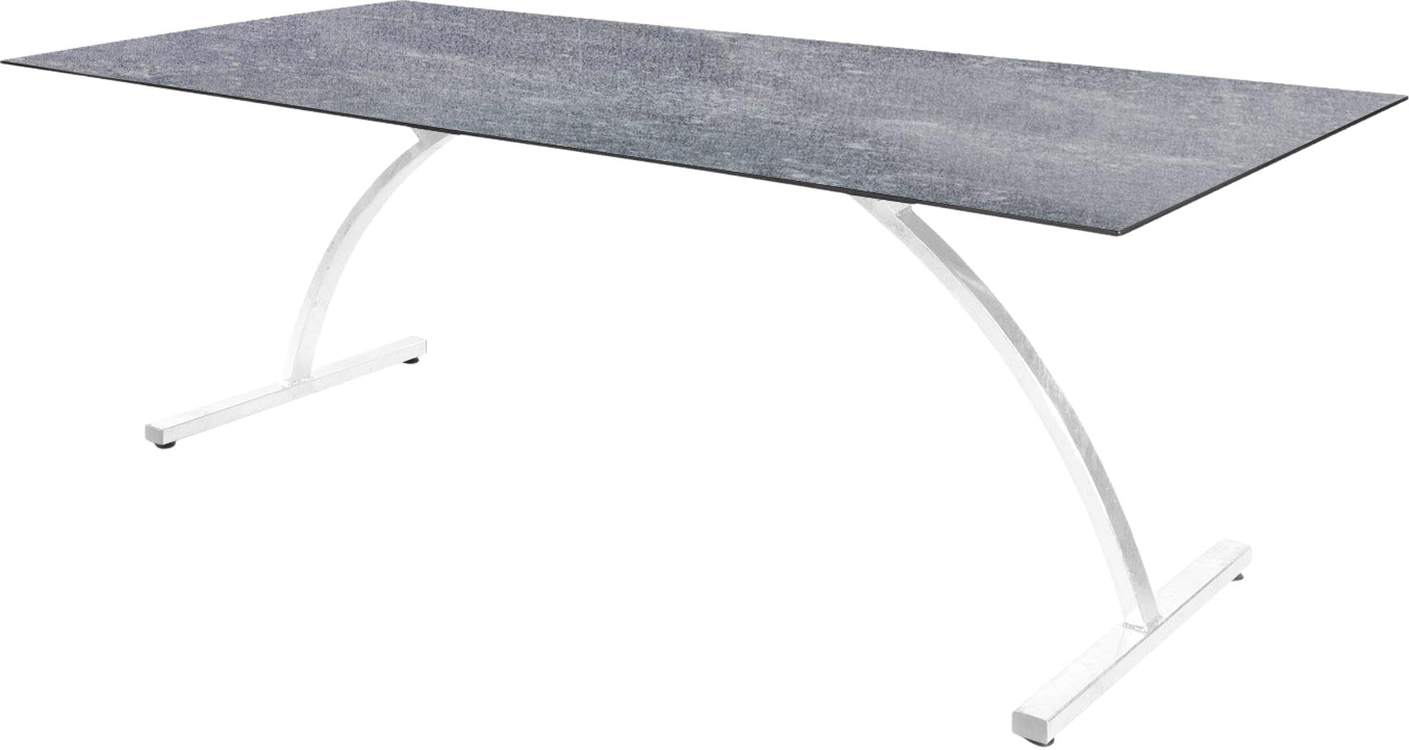 Stilvoller, wetterfester Gartentisch aus Glasfaser (220x100 cm), klappbar, UV-beständig, langlebig und pflegeleicht – perfekt für Garten, Balkon oder Terrasse.