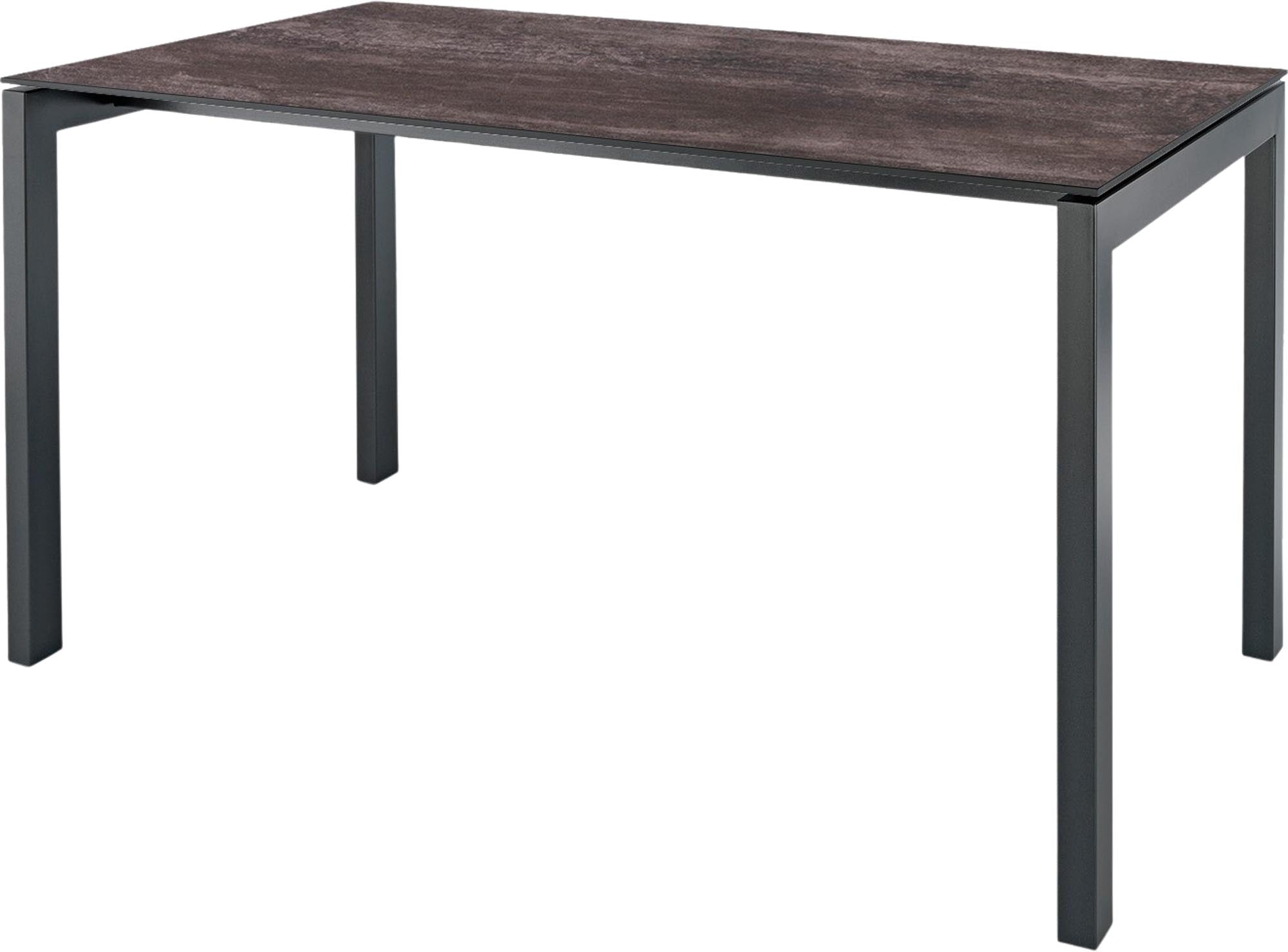Luzern Glasfaser-Gartentisch 140x80 in Stromboli dunkel präsentiert im Onlineshop von KAQTU Design AG. Gartentisch ist von Schaffner