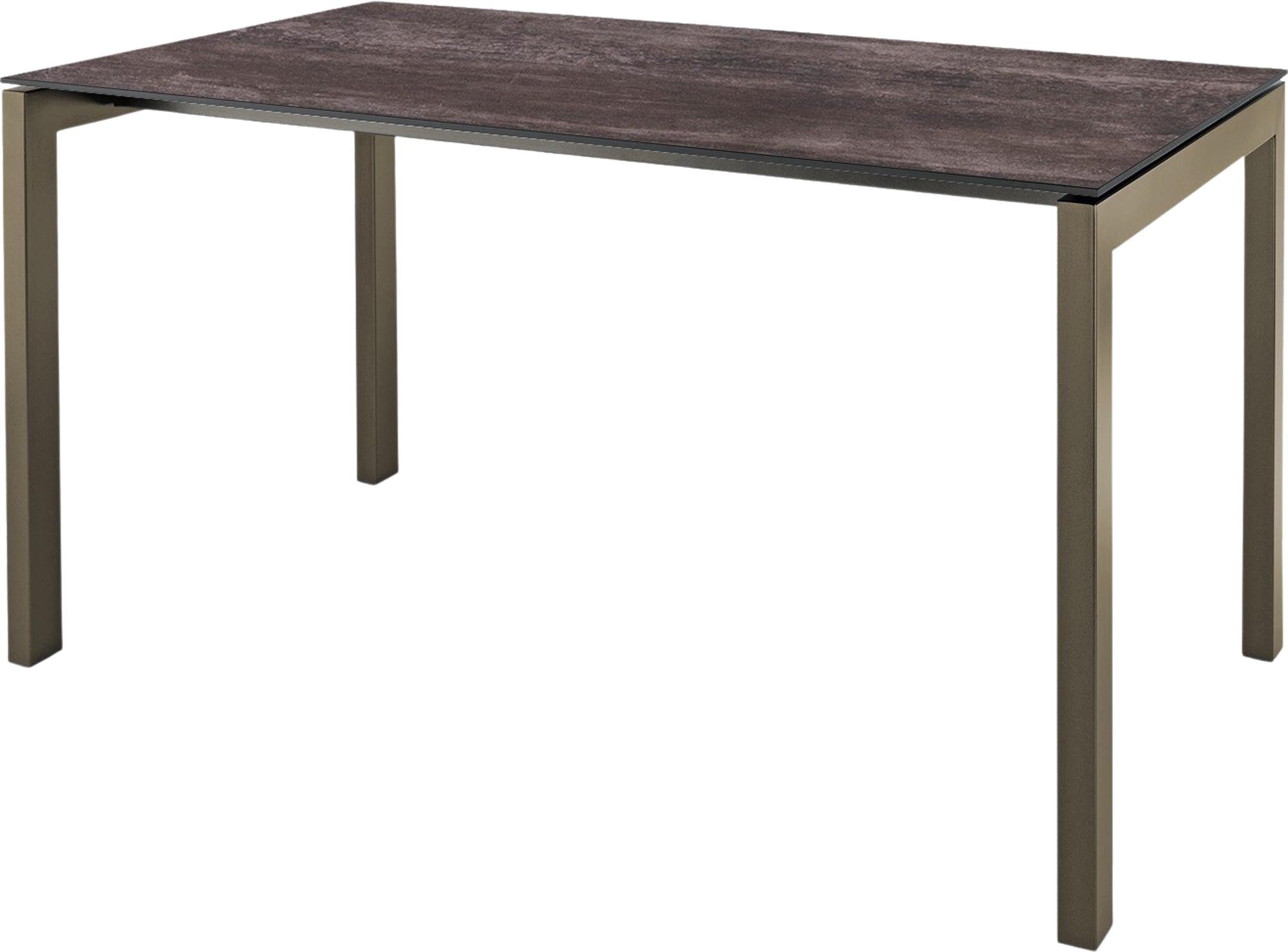 Luzern Glasfaser-Gartentisch 140x80 in Stromboli dunkel präsentiert im Onlineshop von KAQTU Design AG. Gartentisch ist von Schaffner