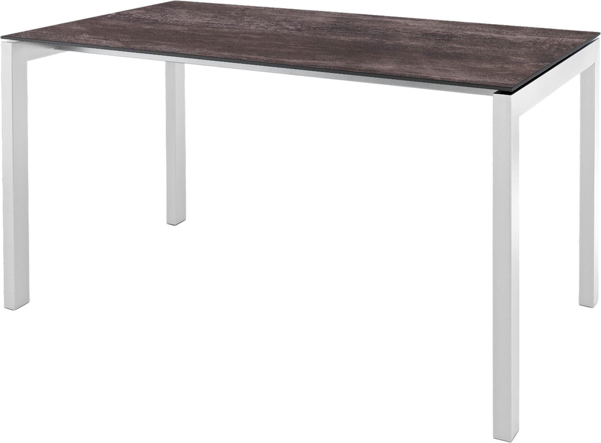 Luzern Glasfaser-Gartentisch 140x80 in Stromboli dunkel präsentiert im Onlineshop von KAQTU Design AG. Gartentisch ist von Schaffner