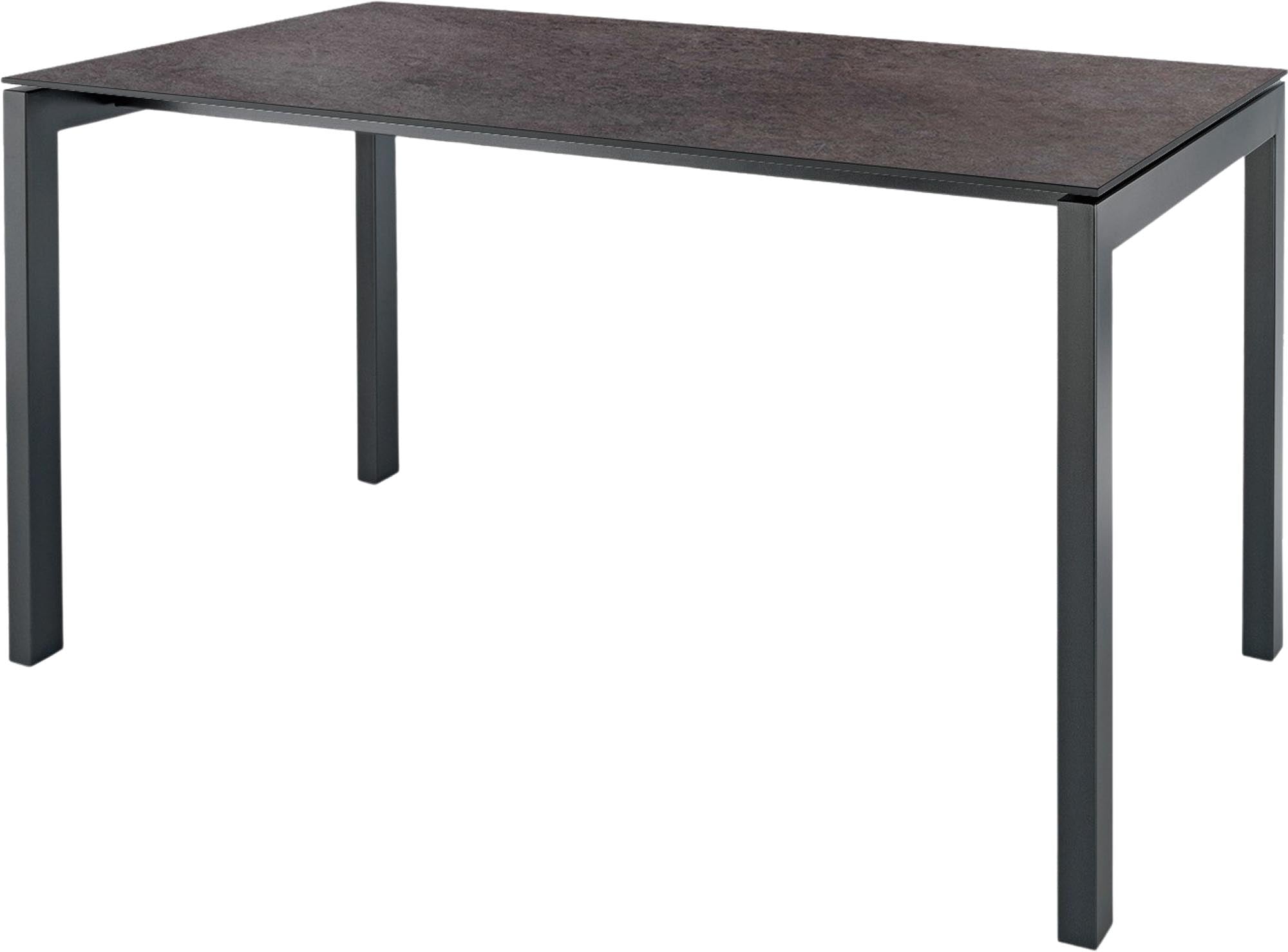 Eleganter Luzern Glasfaser-Gartentisch 140x80 von Schaffner: wetterfest, ausziehbar, abklappbar, langlebig, in verschiedenen Farben – perfekt für Garten, Balkon und Terrasse.