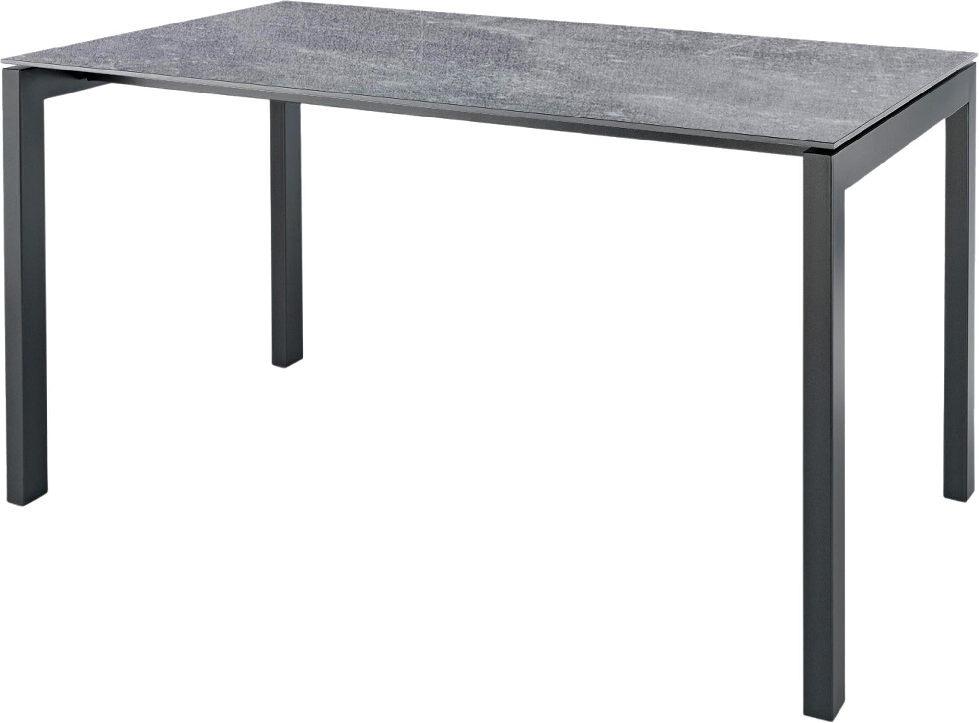 Luzern Glasfaser-Gartentisch 140x80 in Beton präsentiert im Onlineshop von KAQTU Design AG. Gartentisch ist von Schaffner