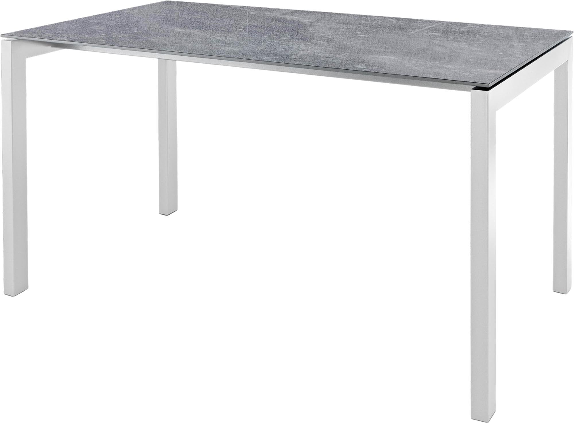 Luzern Glasfaser-Gartentisch 140x80 in Beton präsentiert im Onlineshop von KAQTU Design AG. Gartentisch ist von Schaffner