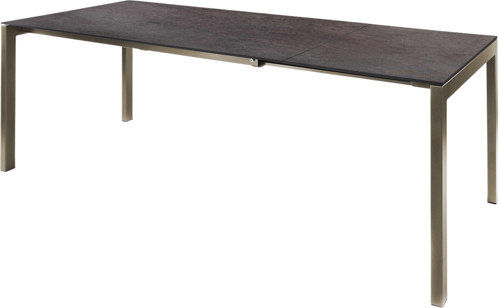 Luzern Glasfaser-Gartentisch 140/200x80 ausziehbar in Cooperfield präsentiert im Onlineshop von KAQTU Design AG. Gartentisch ist von Schaffner