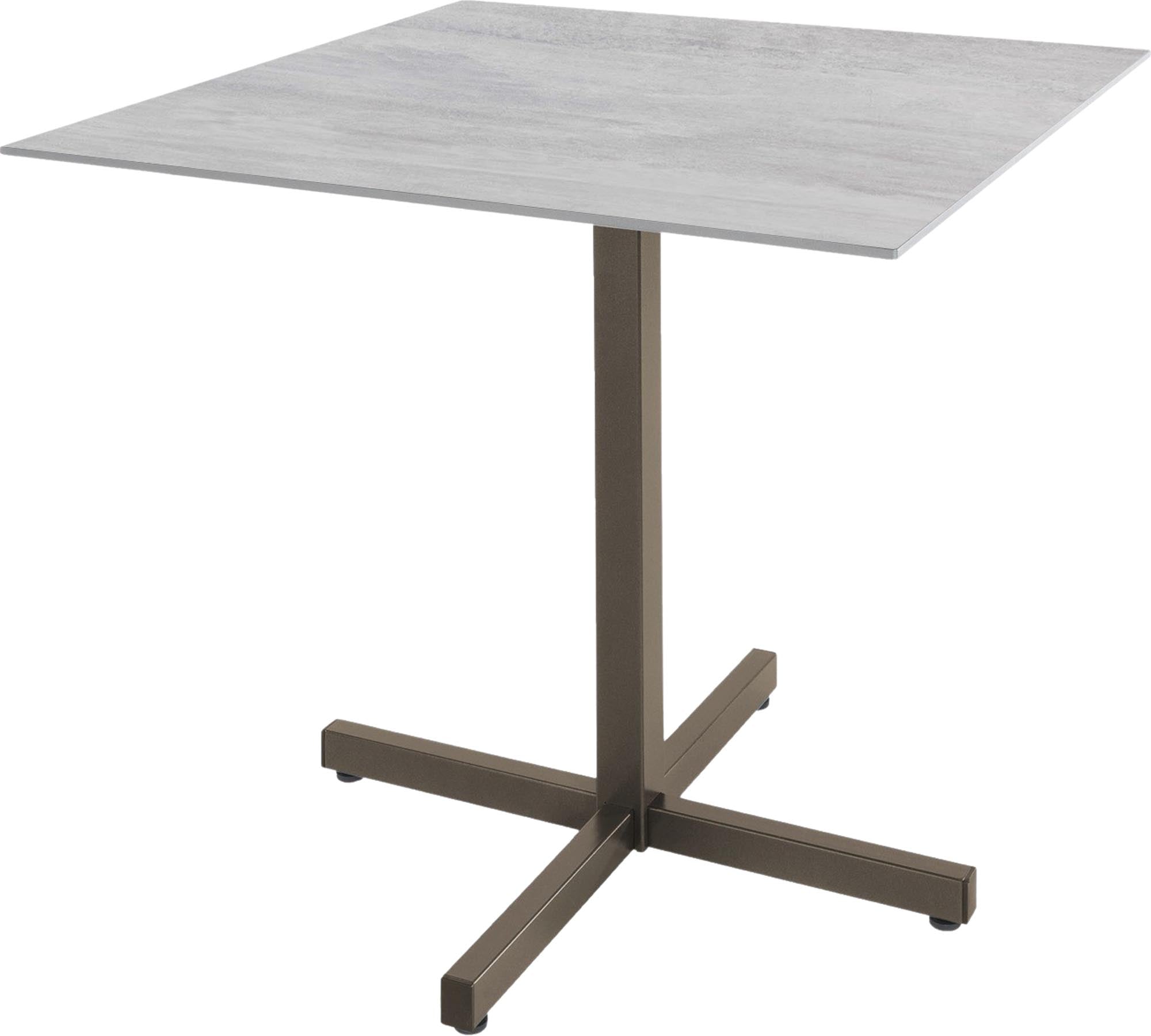 Luzern Glasfaser-Gartentisch Decor 80x80 klappbar in Stromboli hell präsentiert im Onlineshop von KAQTU Design AG. Gartentisch ist von Schaffner