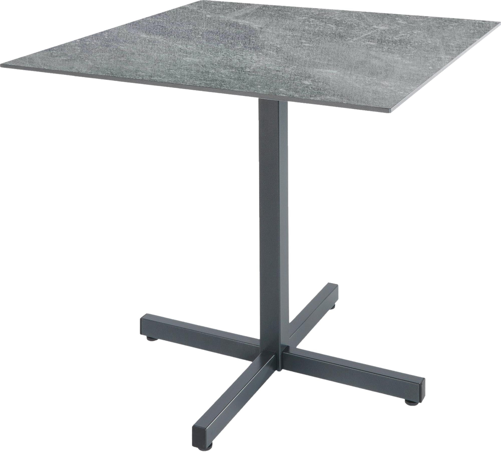 Luzern Glasfaser-Gartentisch Decor 80x80 klappbar in Beton präsentiert im Onlineshop von KAQTU Design AG. Gartentisch ist von Schaffner