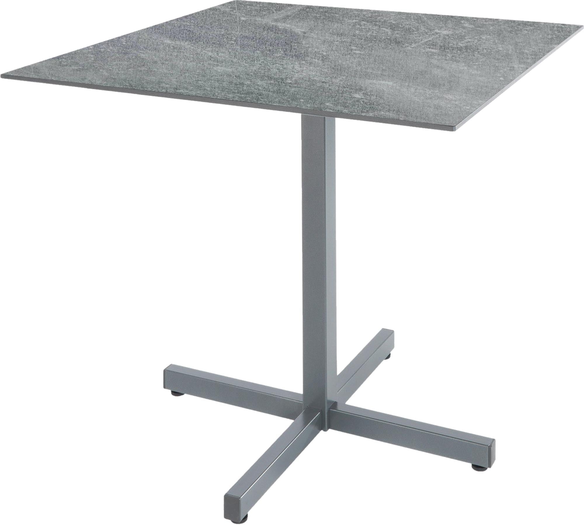 Eleganter Fiberglastisch Basel 80 x 80 von Schaffner: Leicht, wetterfest und ideal für Garten und Balkon. Perfekt für gesellige Stunden im Freien.