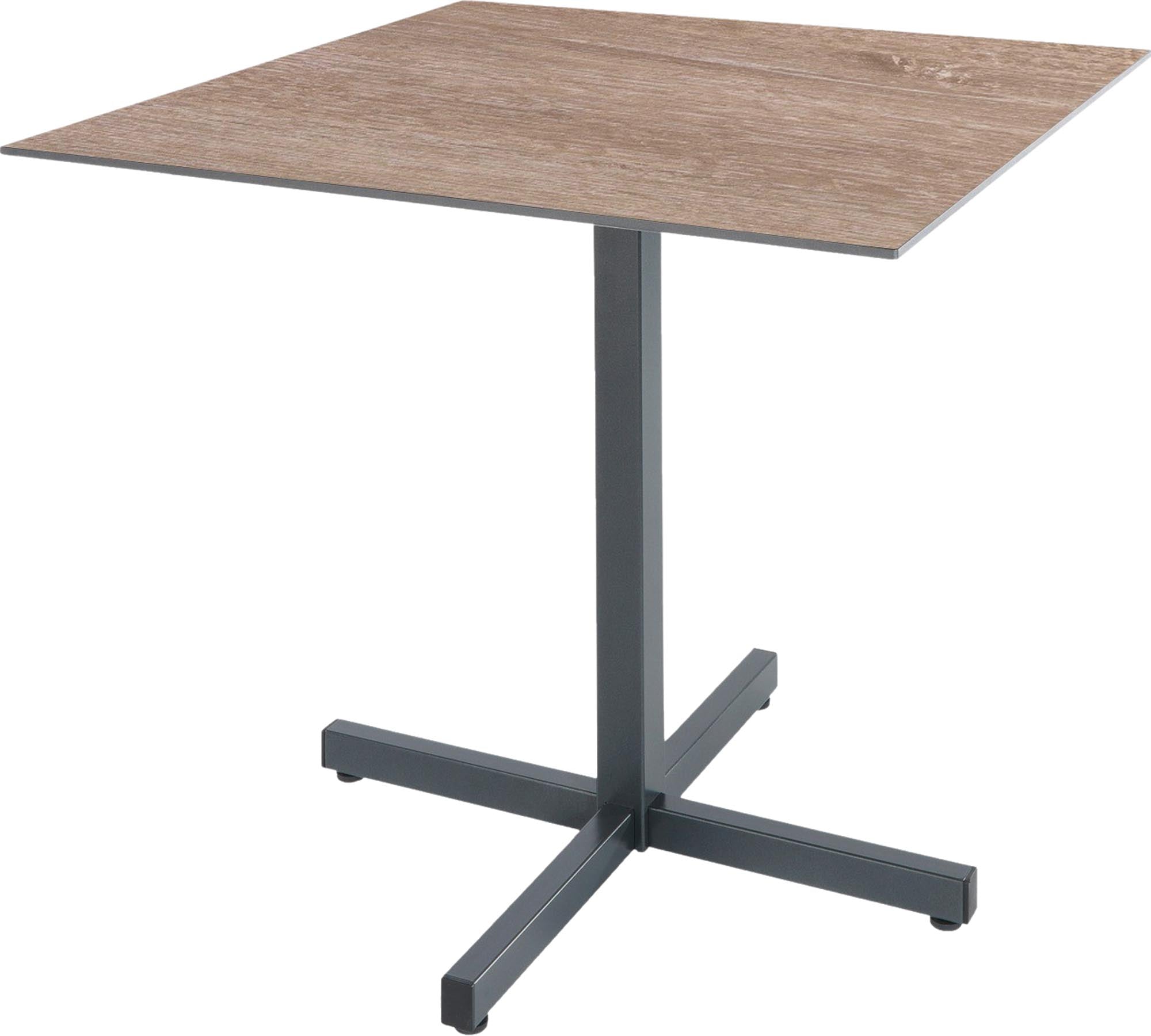 Eleganter, wetterfester Luzern Glasfaser-Gartentisch 80x80 cm, klappbar, robust, pflegeleicht und perfekt für den stilvollen Außenbereich.