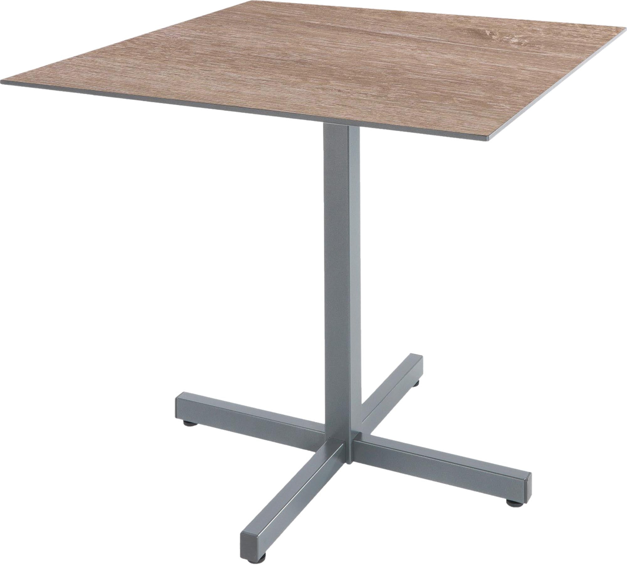 Luzern Glasfaser-Gartentisch 80x80 klappbar von Schaffner: wetterfest, robust, stilvoll, leicht zu reinigen und ideal für flexible Gartenmöbel im Außenbereich.