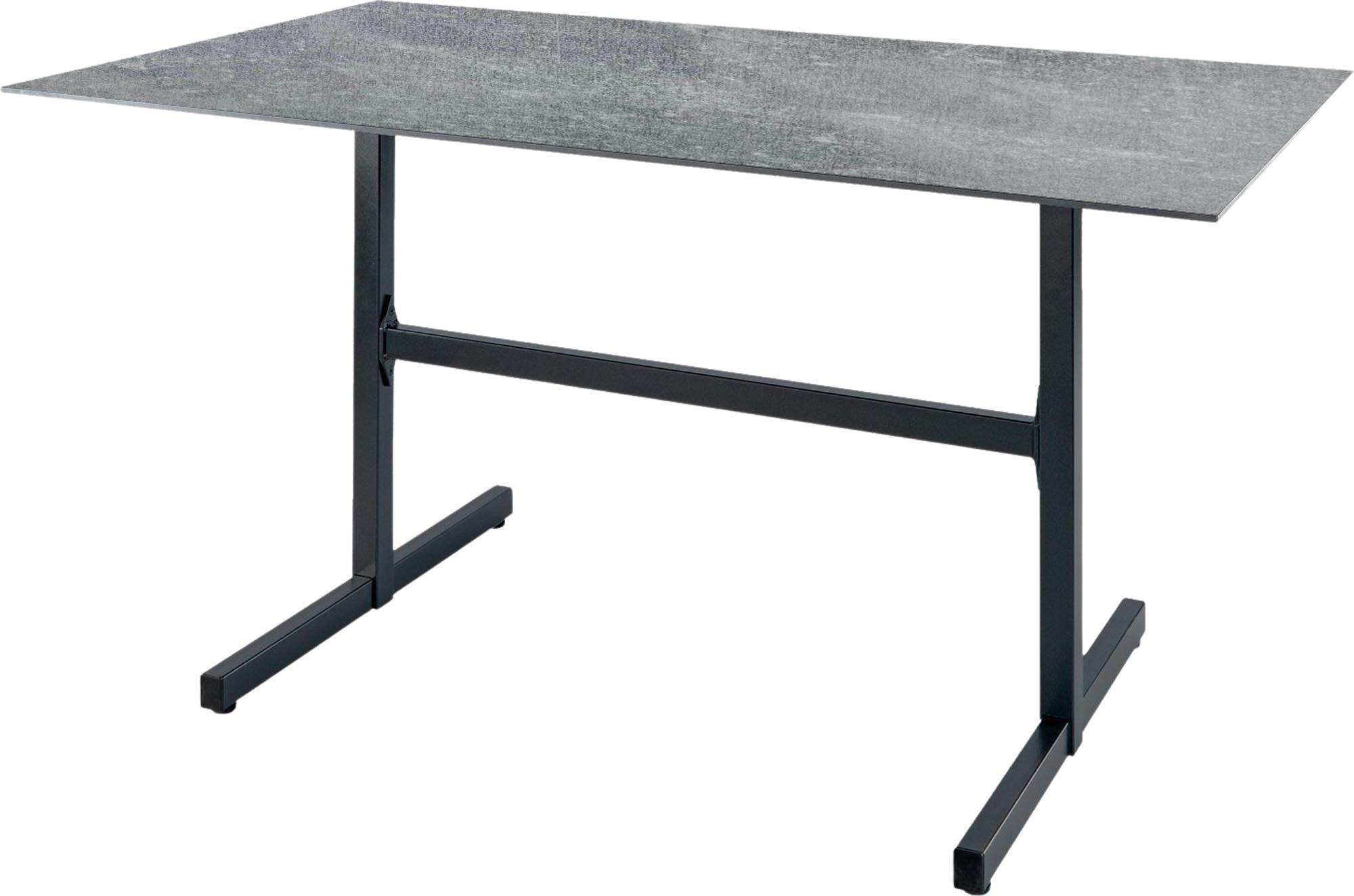 Luzern Glasfaser-Gartentisch Decor 120x80 klappbar in Beton präsentiert im Onlineshop von KAQTU Design AG. Gartentisch ist von Schaffner